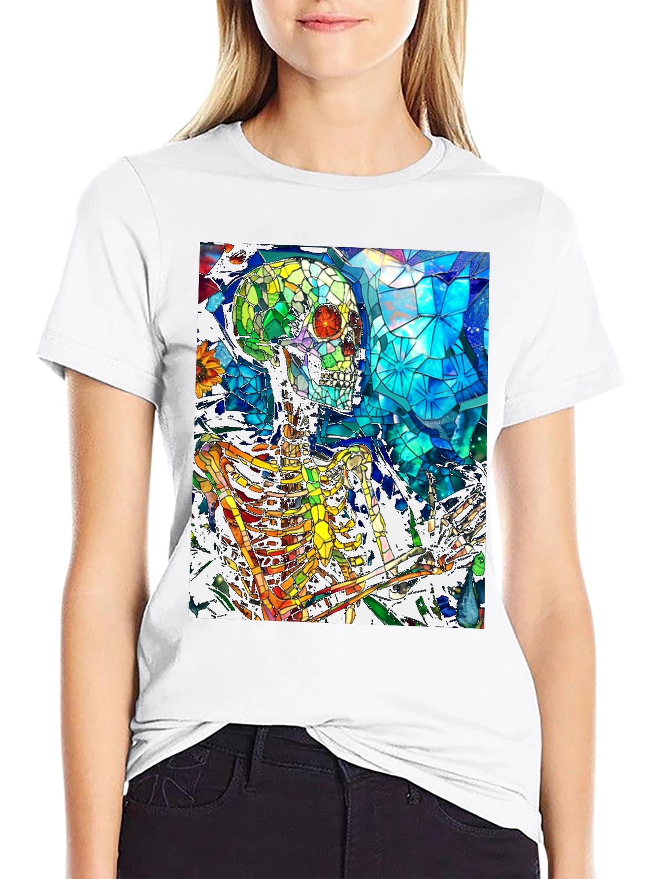Colorful Skeleton Art T-Shirt