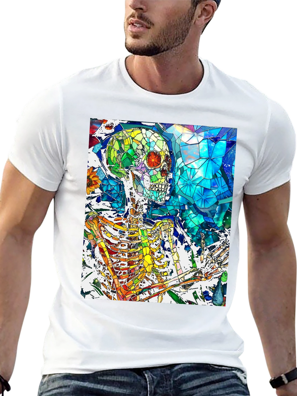 Colorful Skeleton Art T-Shirt