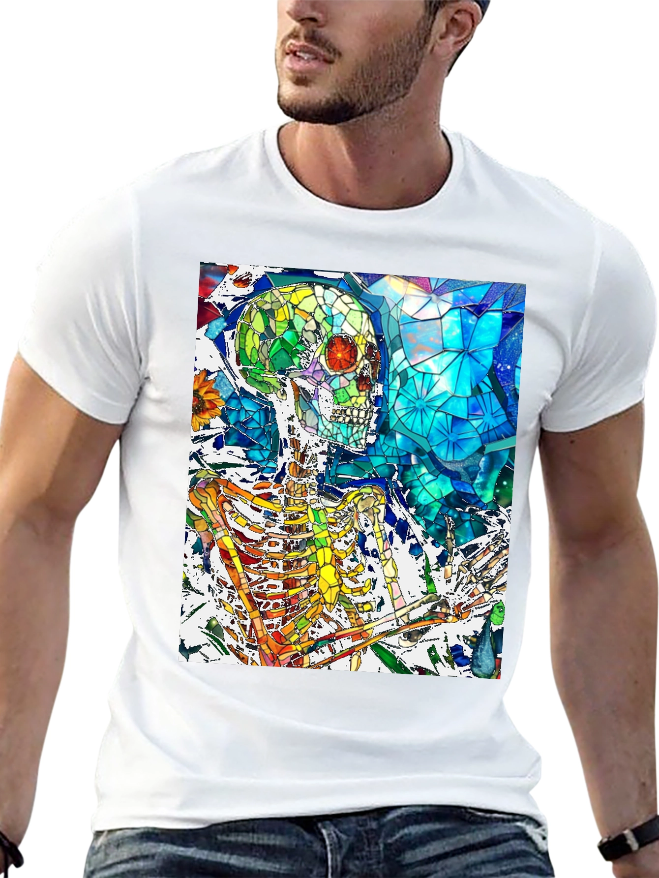 Colorful Skeleton Art T-Shirt