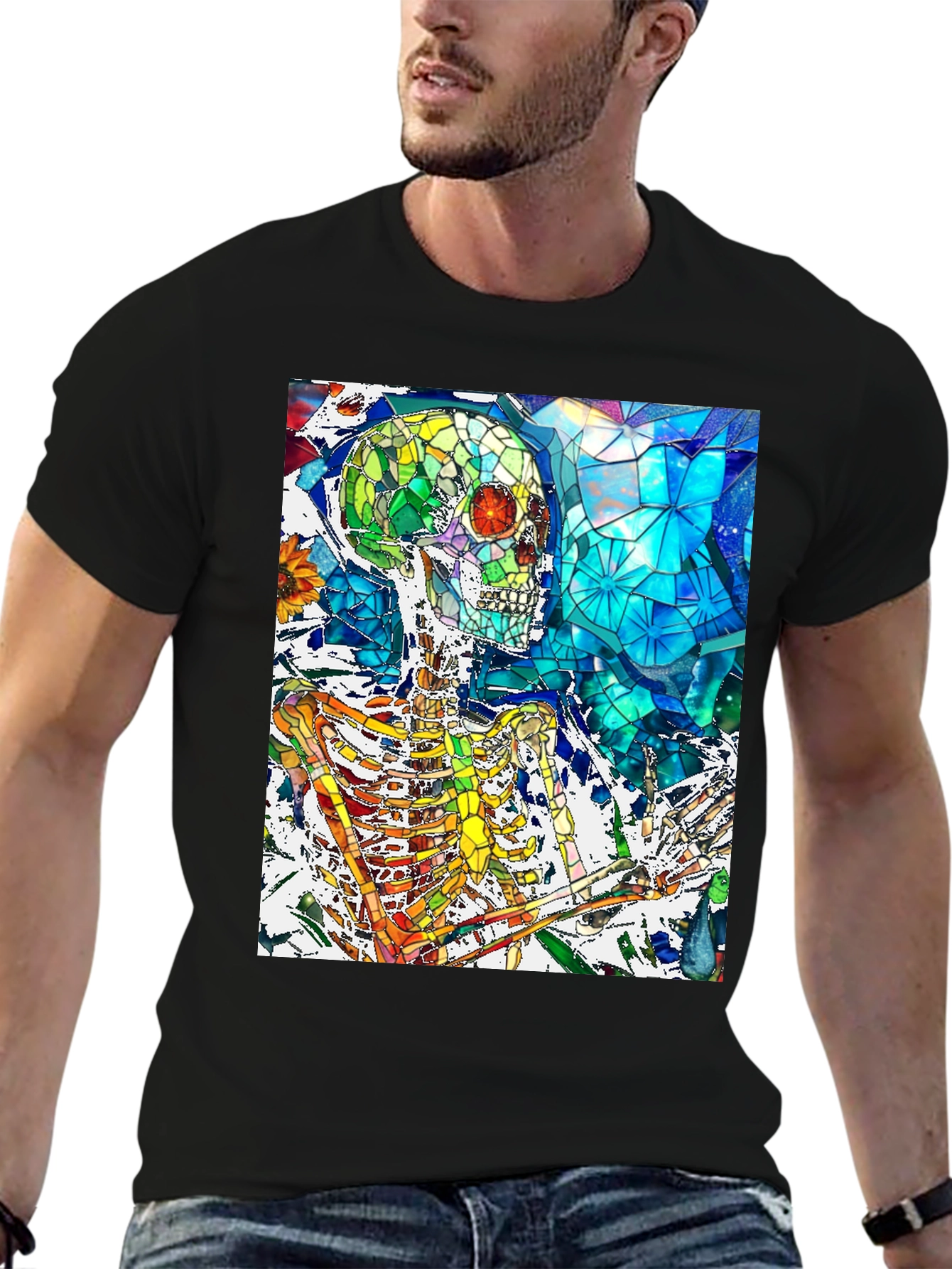 Colorful Skeleton Art T-Shirt