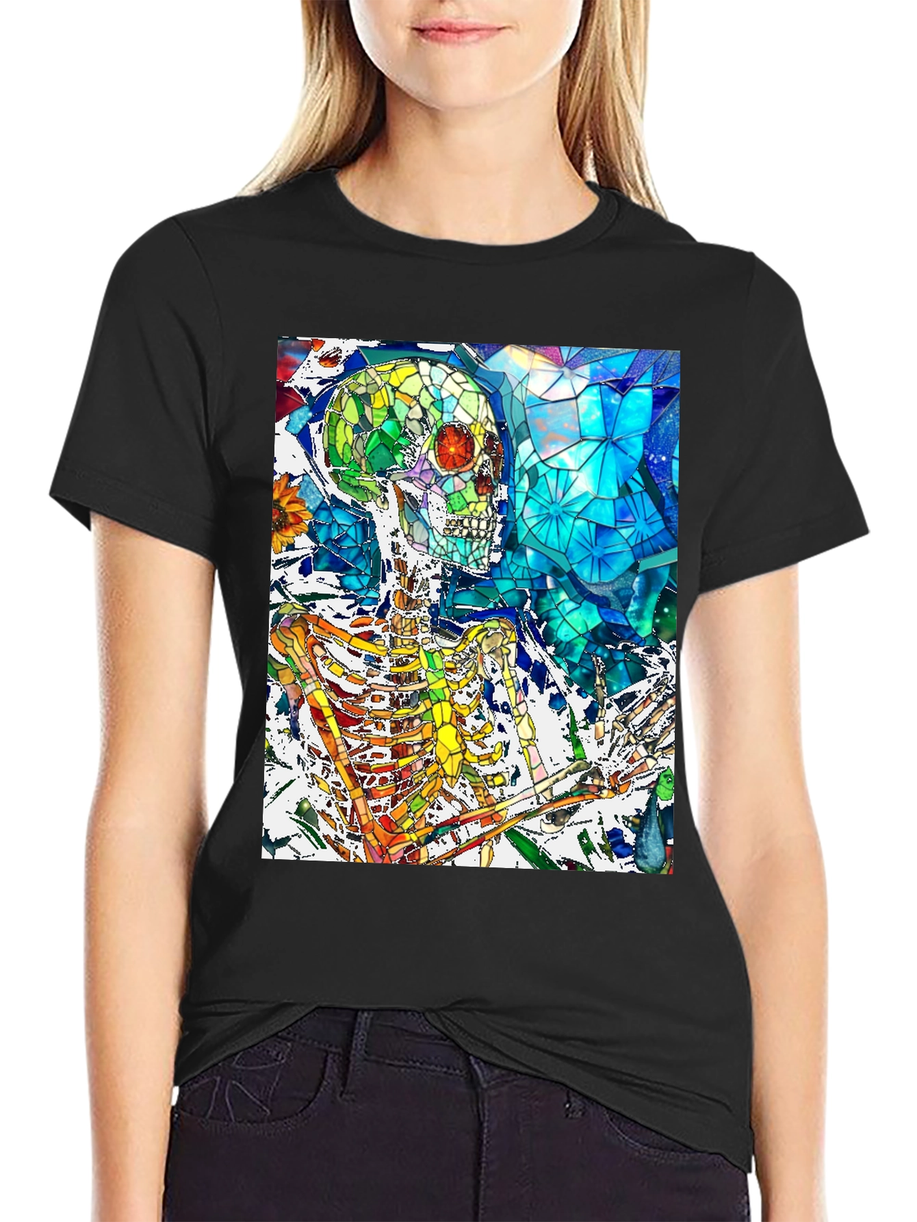 Colorful Skeleton Art T-Shirt