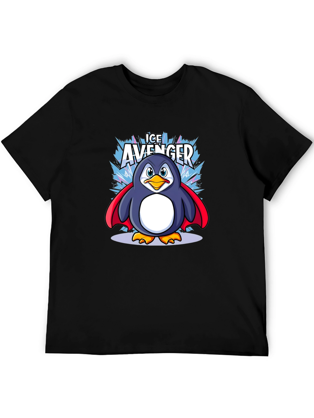 Ice Avenger Penguin Graphic Tee - Black