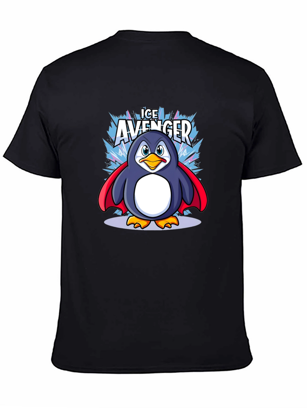 Ice Avenger Penguin Graphic Tee - Black