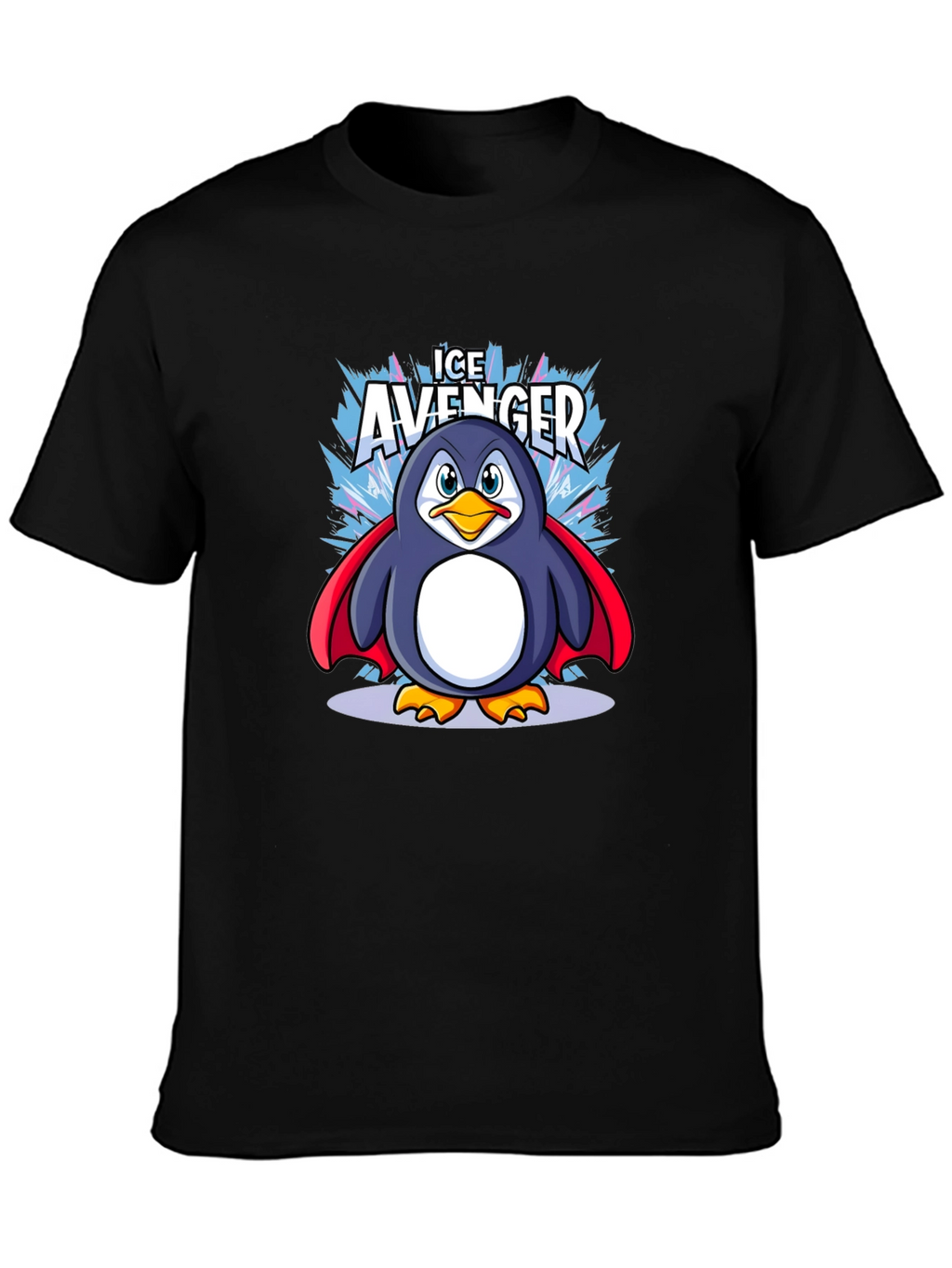 Ice Avenger Penguin Graphic Tee - Black