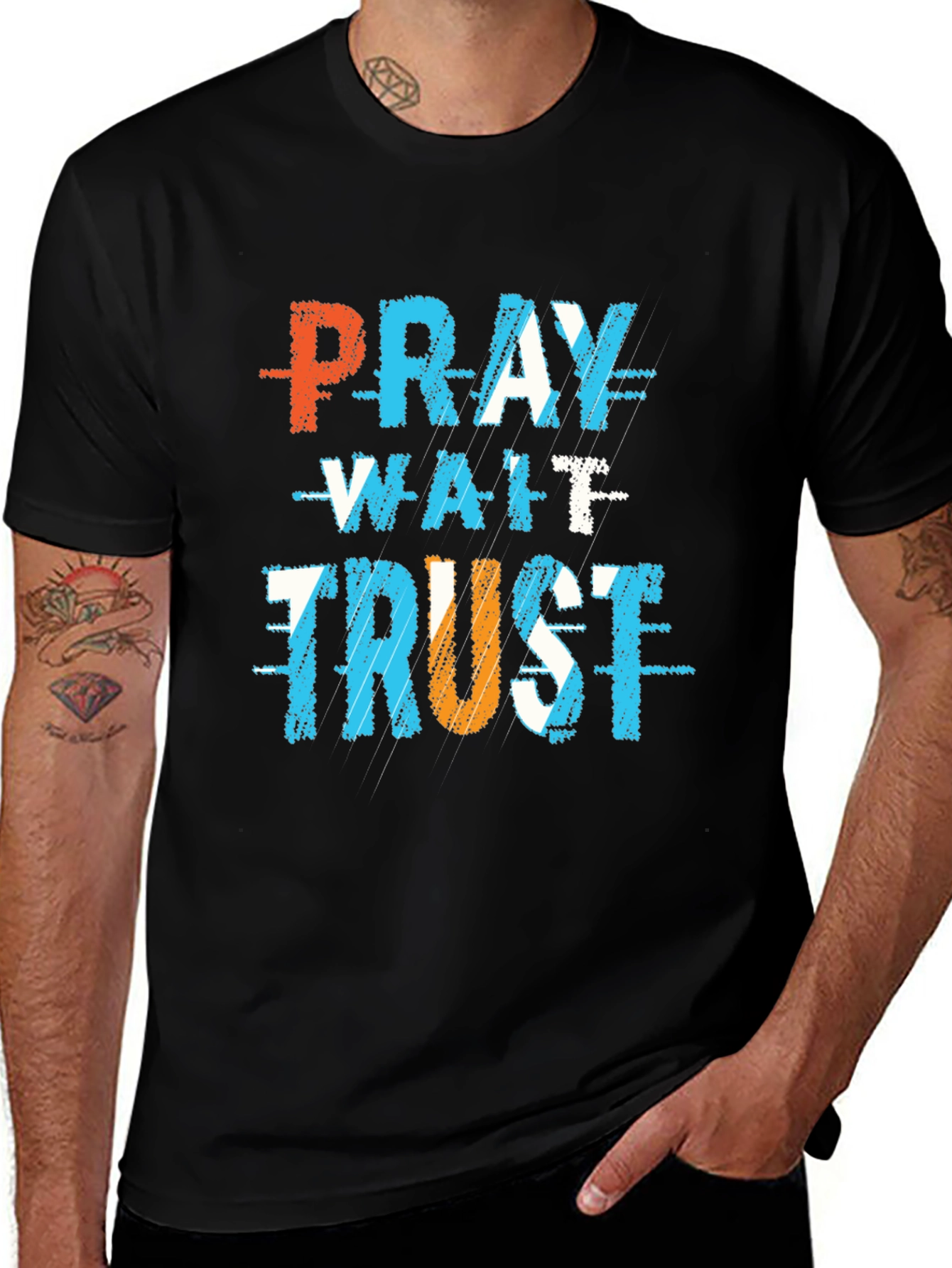Pray Wait Trust Graphic T-Shirt