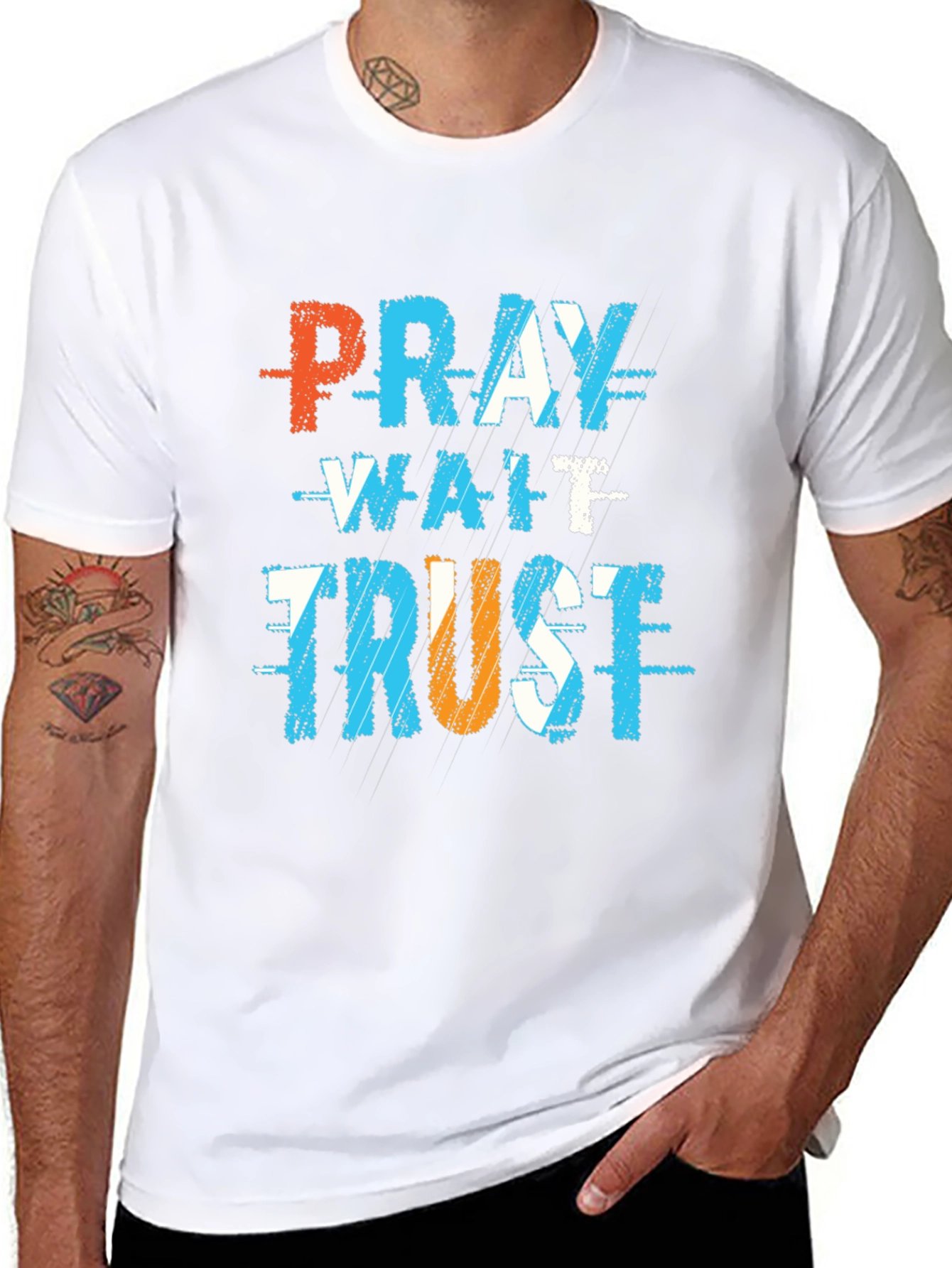 Pray Wait Trust Graphic T-Shirt