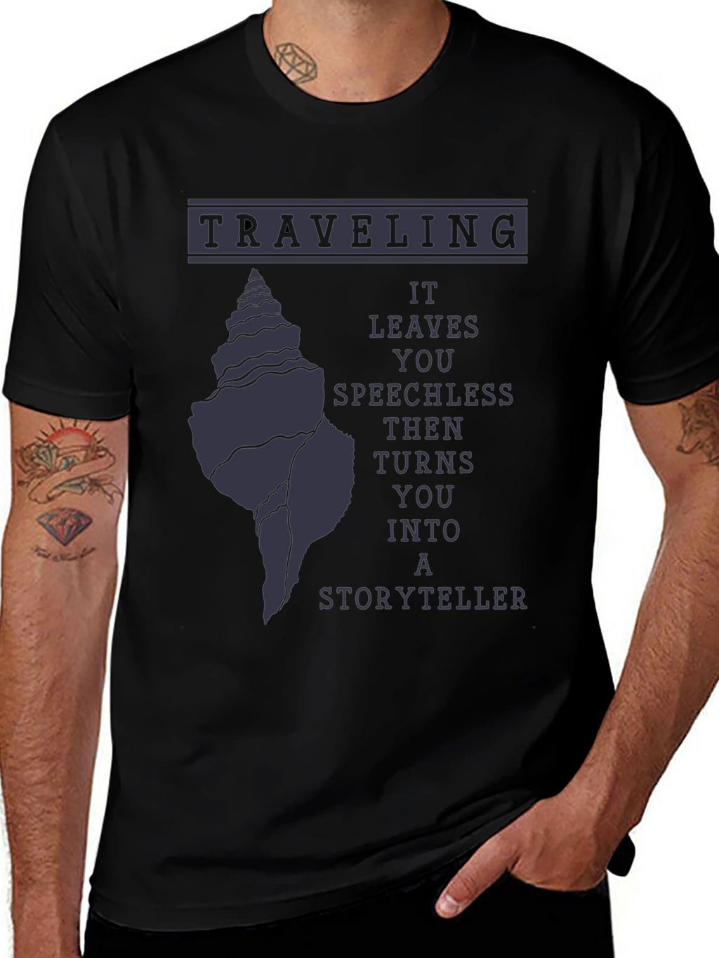 Traveling Storyteller Graphic Tee - Black