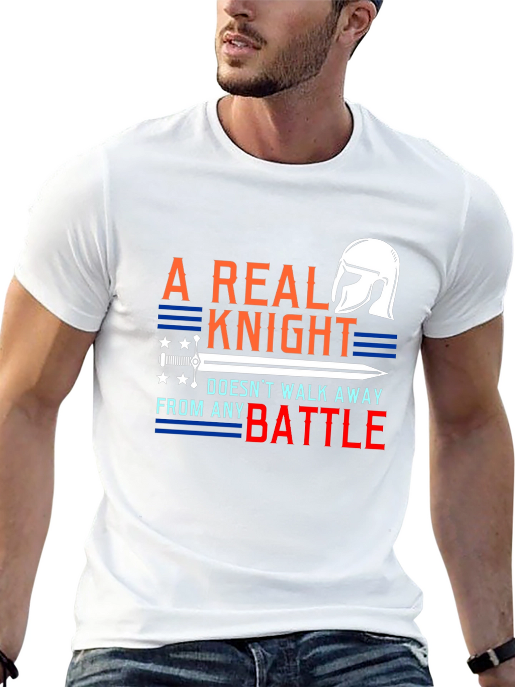 A Real Knight Mens Graphic T-Shirt