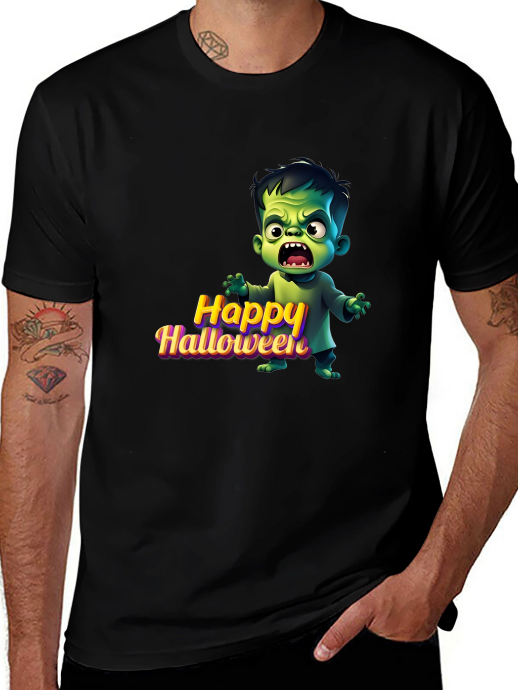 Happy Halloween Monster Graphic Tee