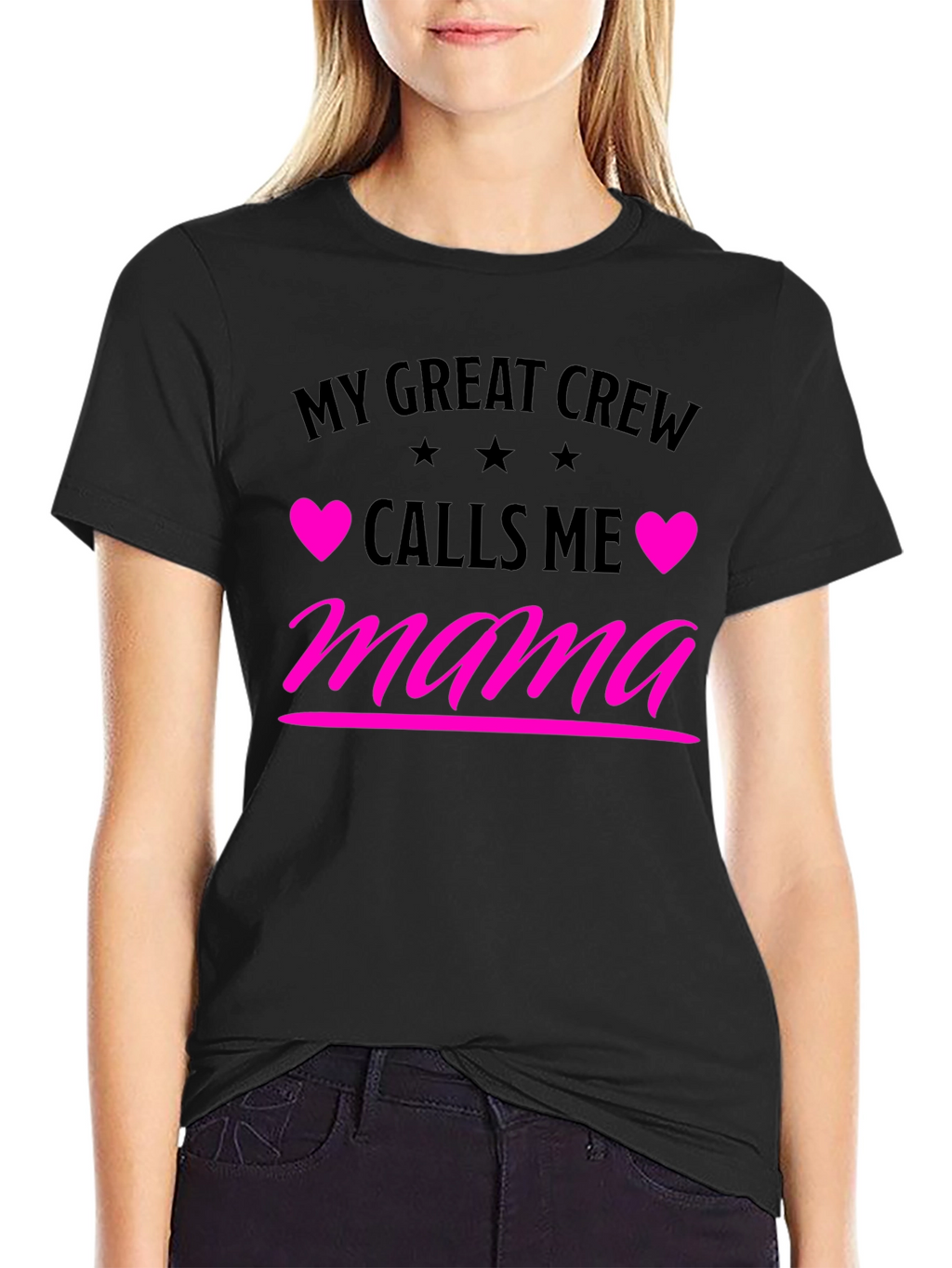 My Great Crew Calls Me Mama Graphic Tee