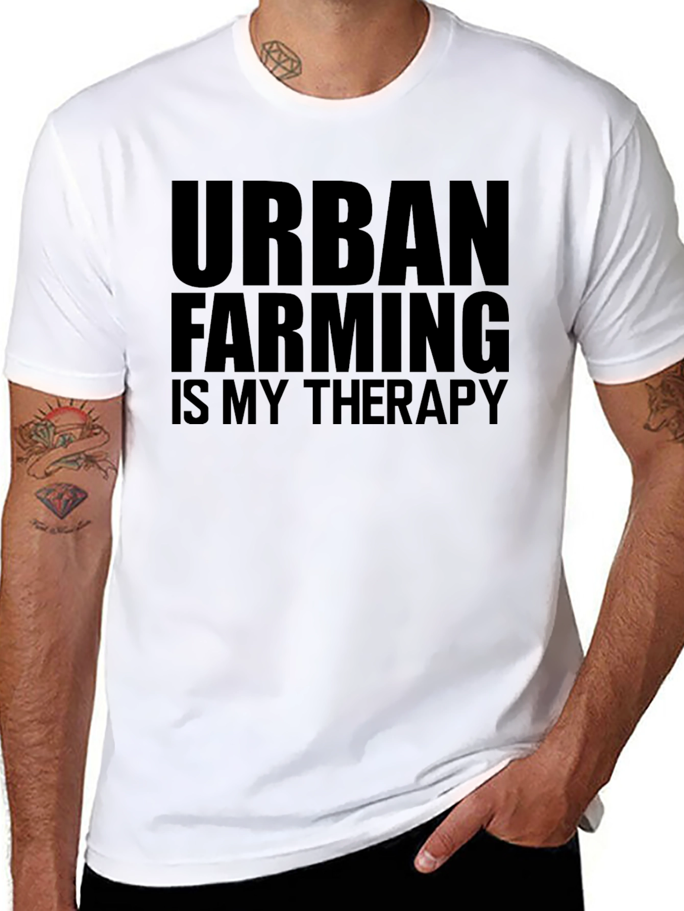 Urban Farming Therapy T-Shirt - Black
