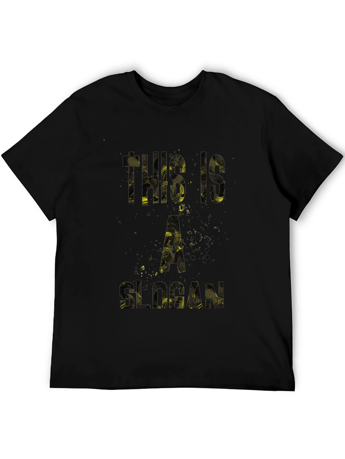 Statement Graphic Tee - This is a Slogan Black T-Shirt