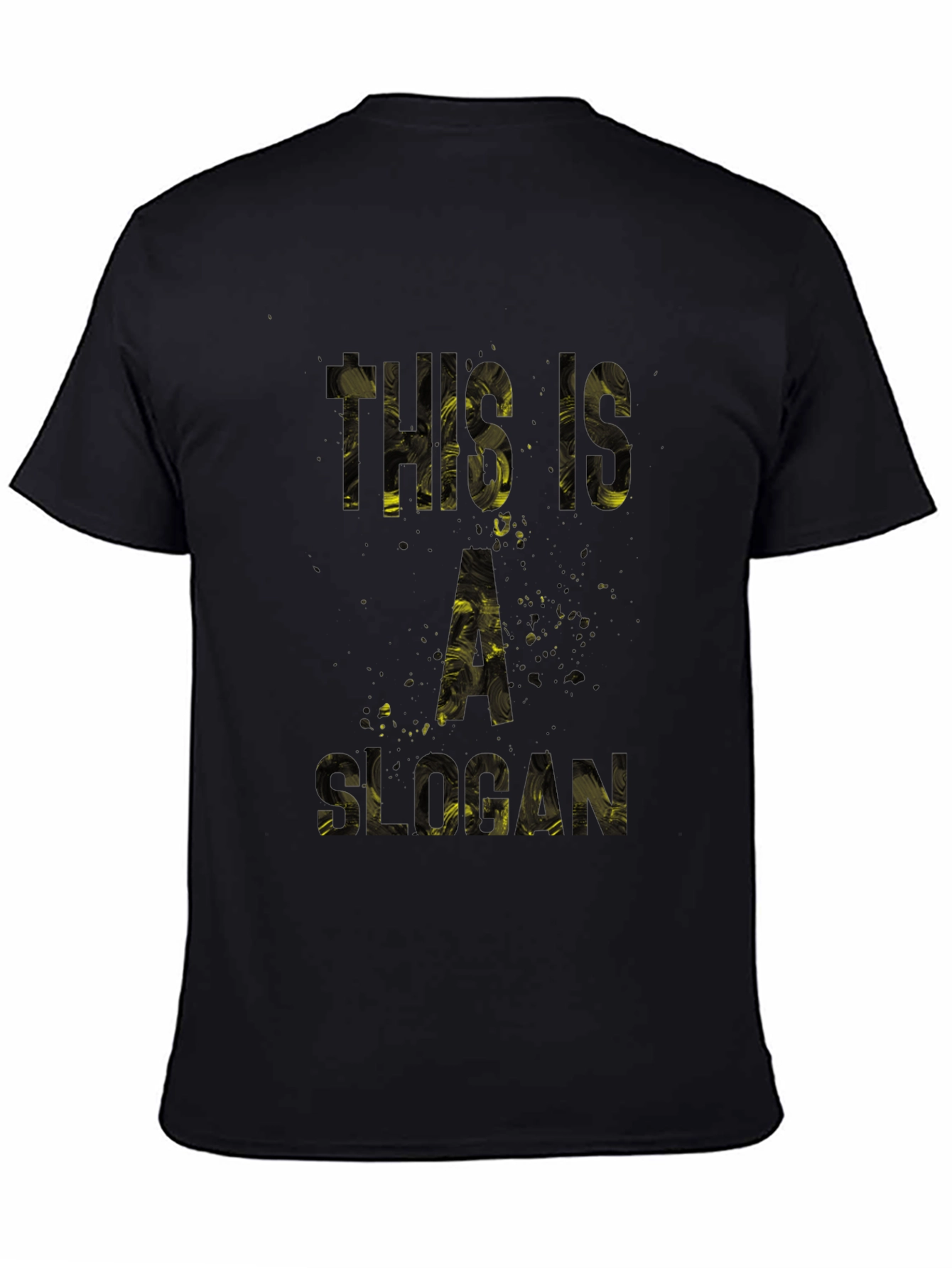 Statement Graphic Tee - This is a Slogan Black T-Shirt