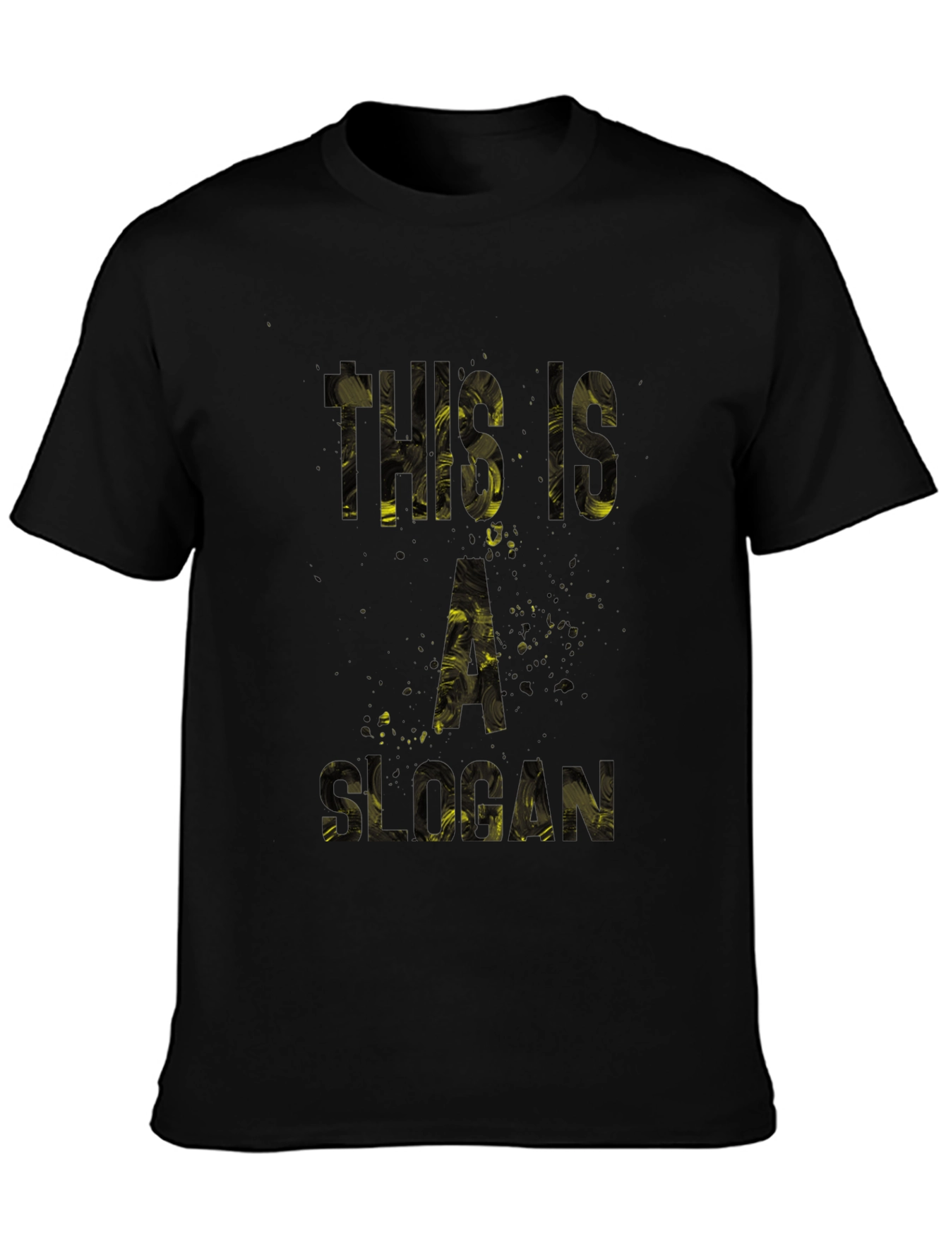 Statement Graphic Tee - This is a Slogan Black T-Shirt