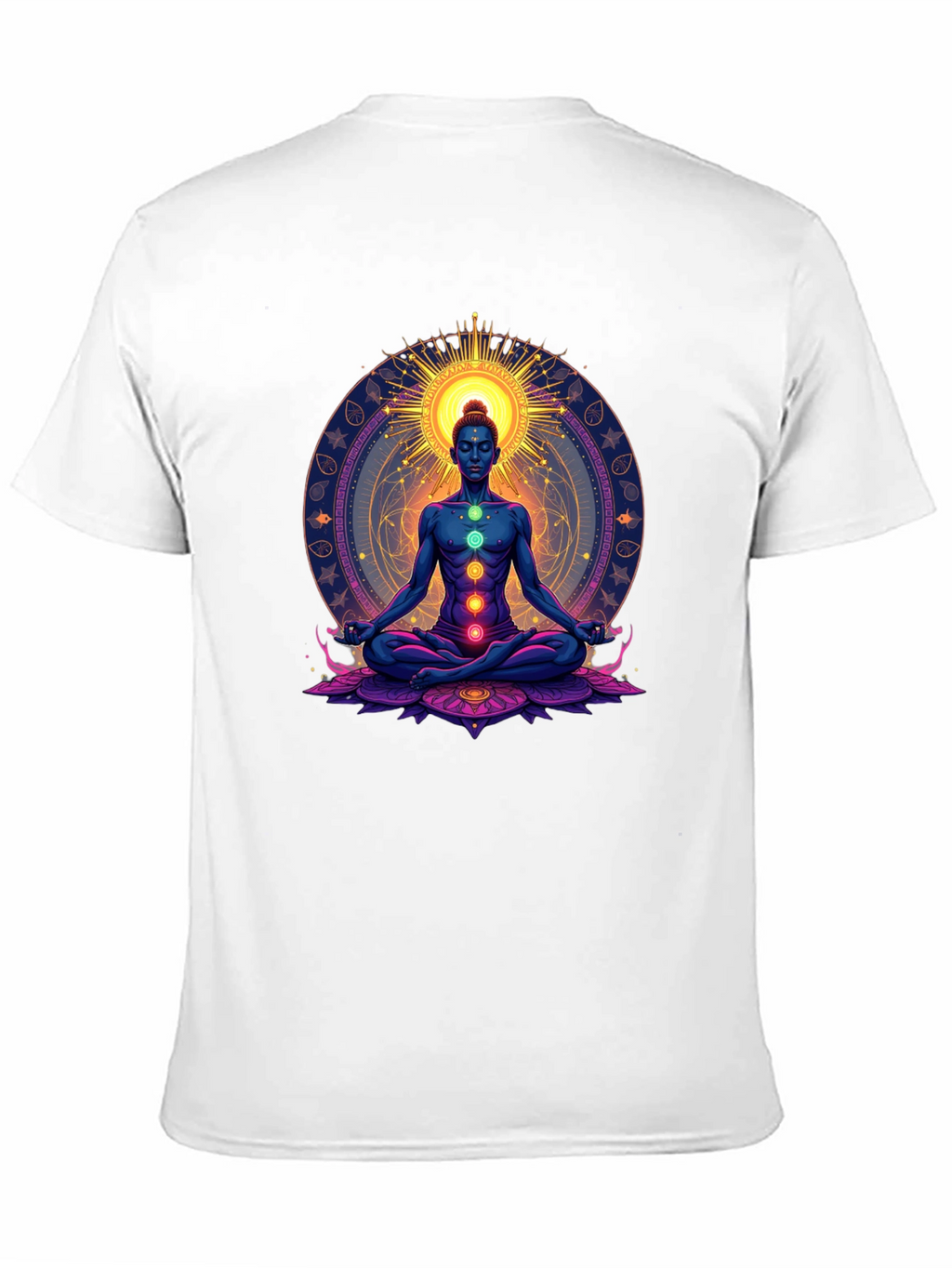 Chakra Meditation Graphic Tee - Spiritual Zen T-Shirt