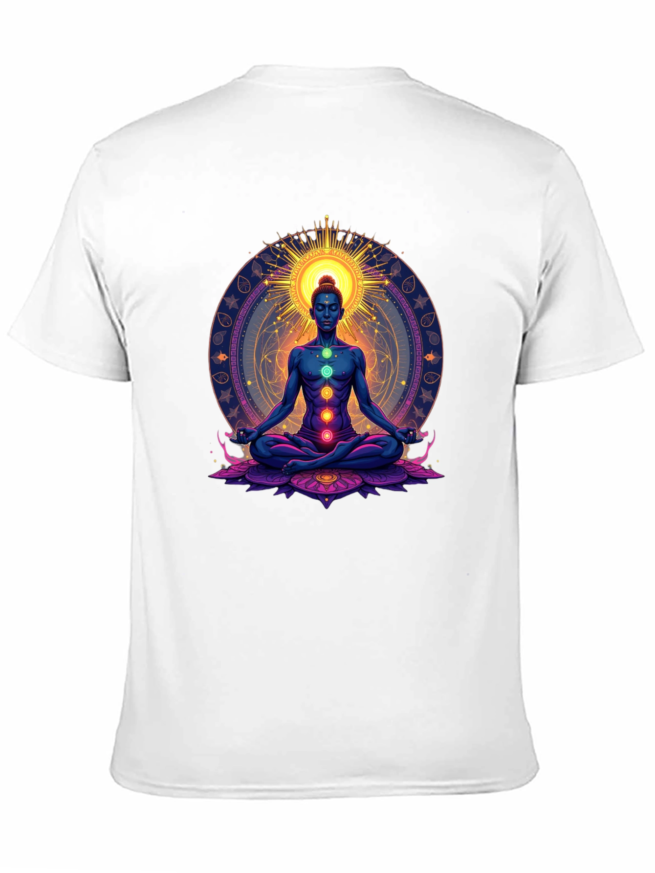 Chakra Meditation Graphic Tee - Spiritual Zen T-Shirt