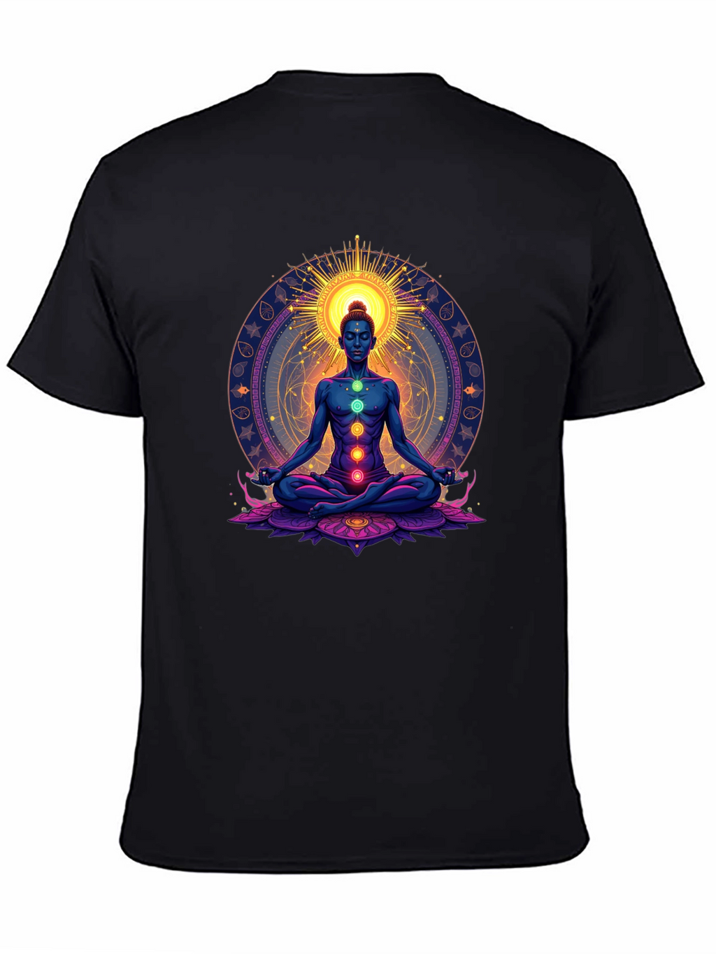 Chakra Meditation Graphic Tee - Spiritual Zen T-Shirt