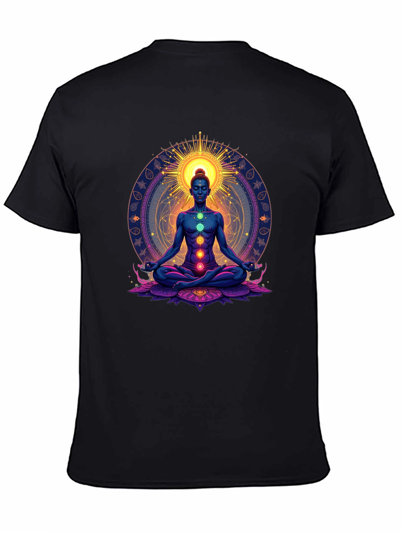 Chakra Meditation Graphic Tee - Spiritual Zen T-Shirt