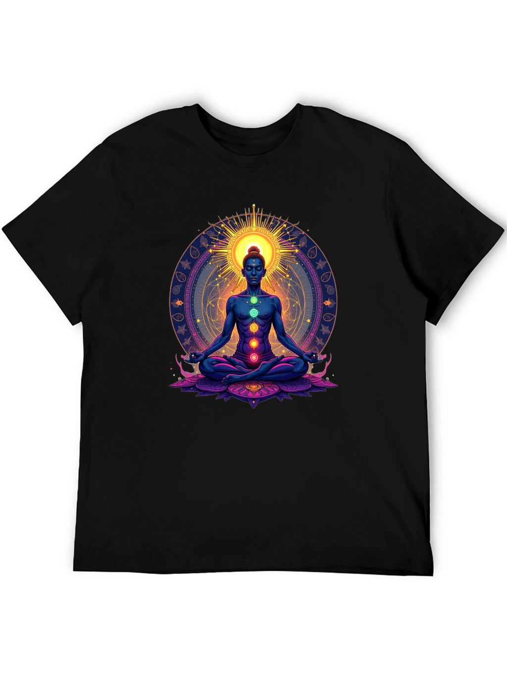 Chakra Meditation Graphic Tee - Spiritual Zen T-Shirt