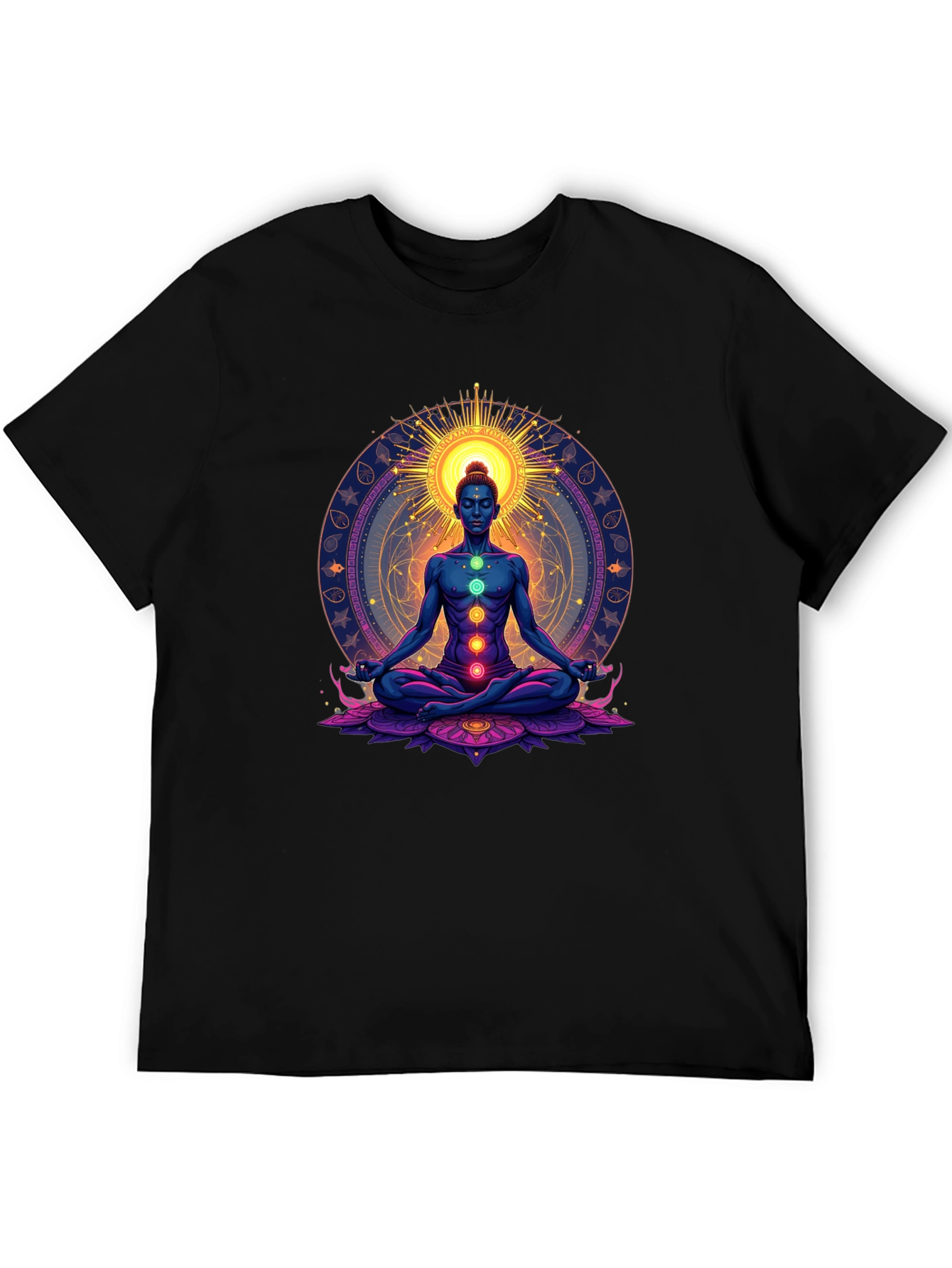Chakra Meditation Graphic Tee - Spiritual Zen T-Shirt