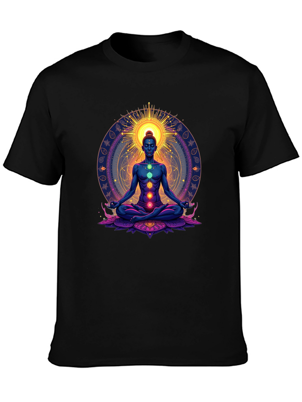 Chakra Meditation Graphic Tee - Spiritual Zen T-Shirt