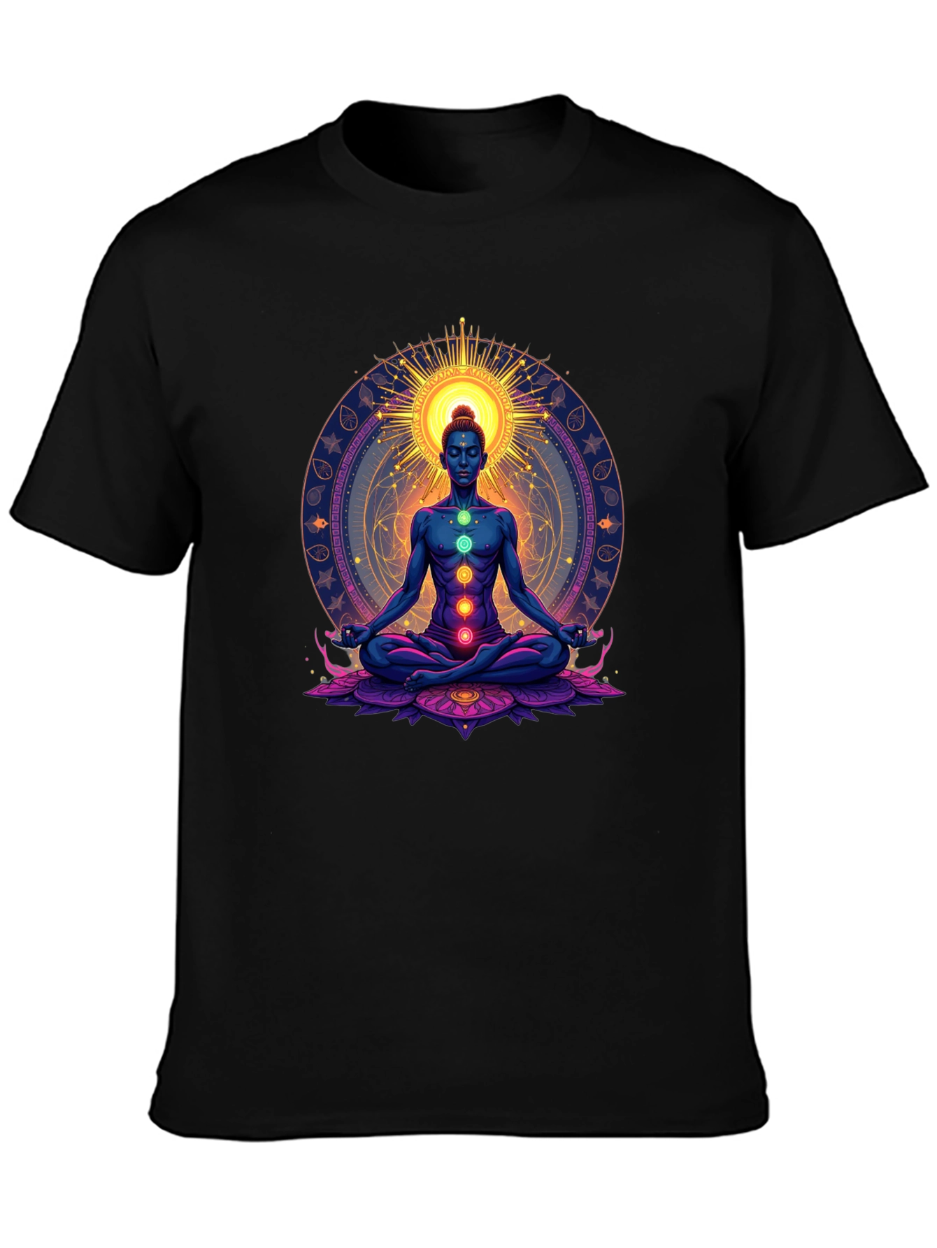 Chakra Meditation Graphic Tee - Spiritual Zen T-Shirt