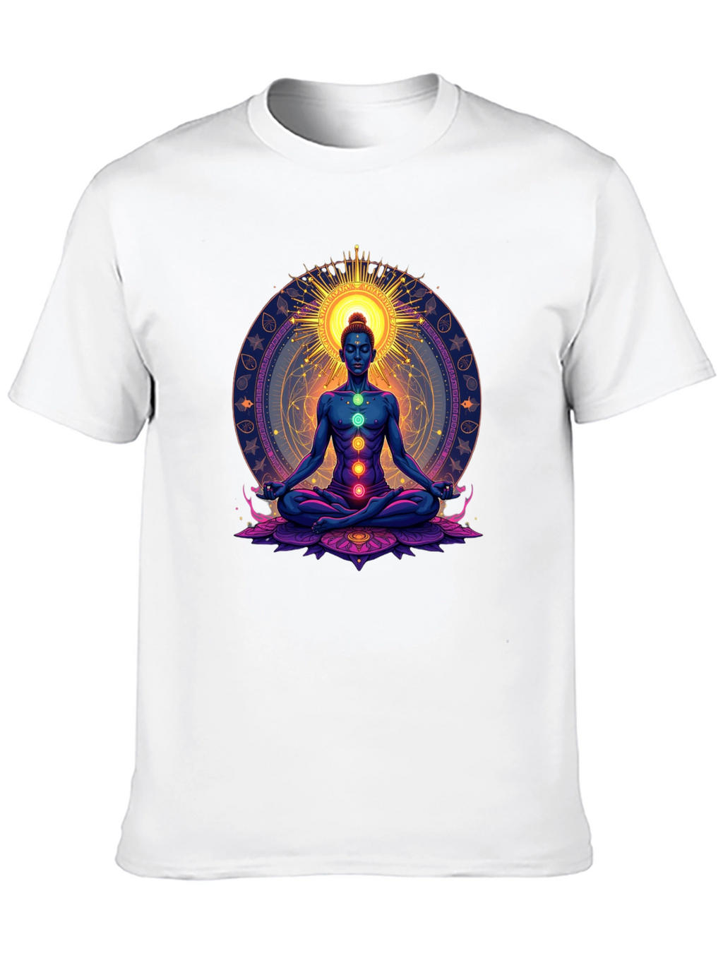 Chakra Meditation Graphic Tee - Spiritual Zen T-Shirt