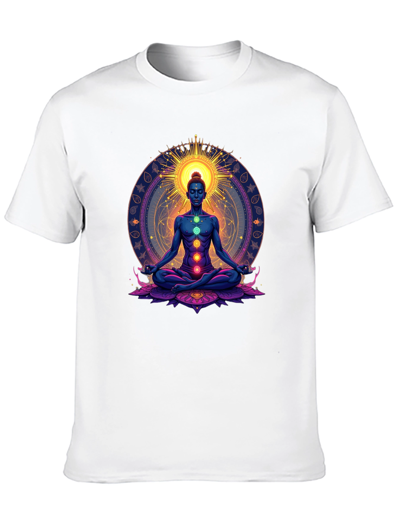 Chakra Meditation Graphic Tee - Spiritual Zen T-Shirt