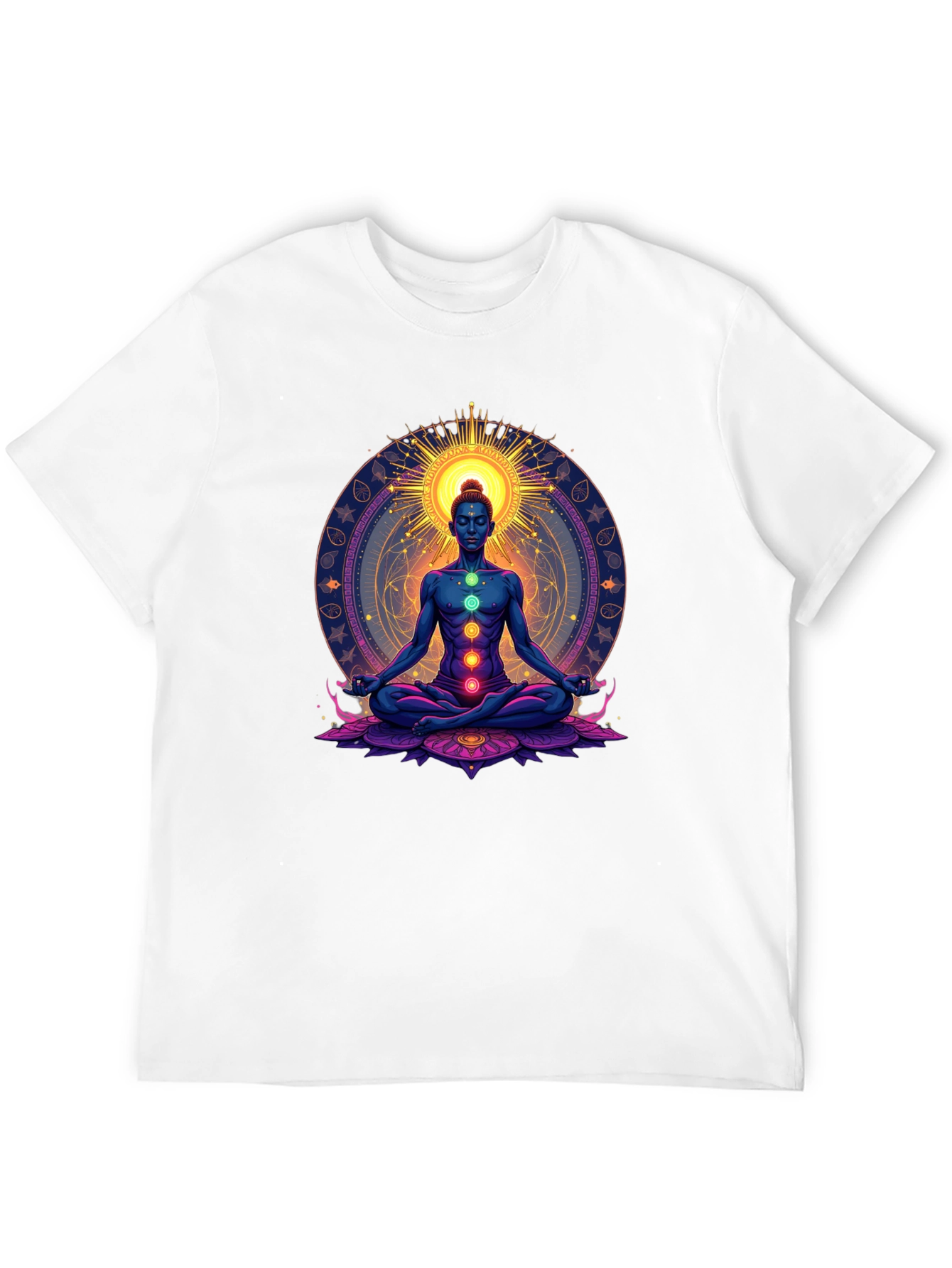 Chakra Meditation Graphic Tee - Spiritual Zen T-Shirt