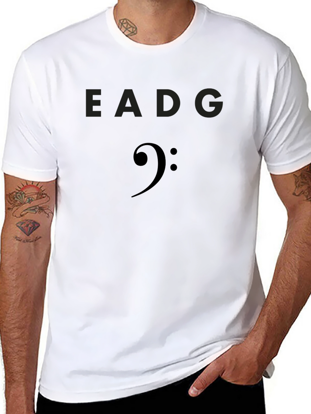 Bass Guitar Strings T-Shirt EADG Music Tee