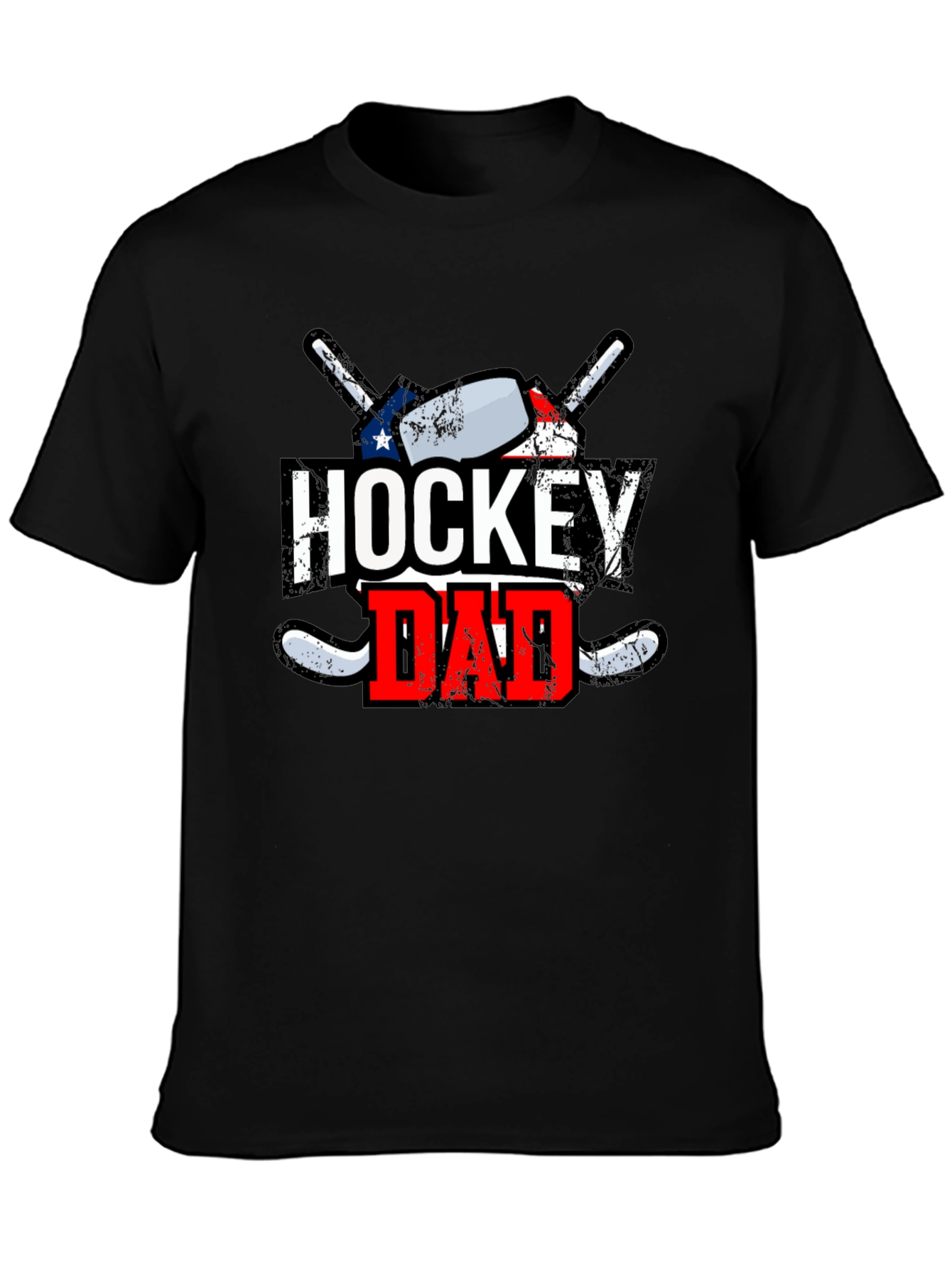 Hockey Dad Graphic Tee - Black