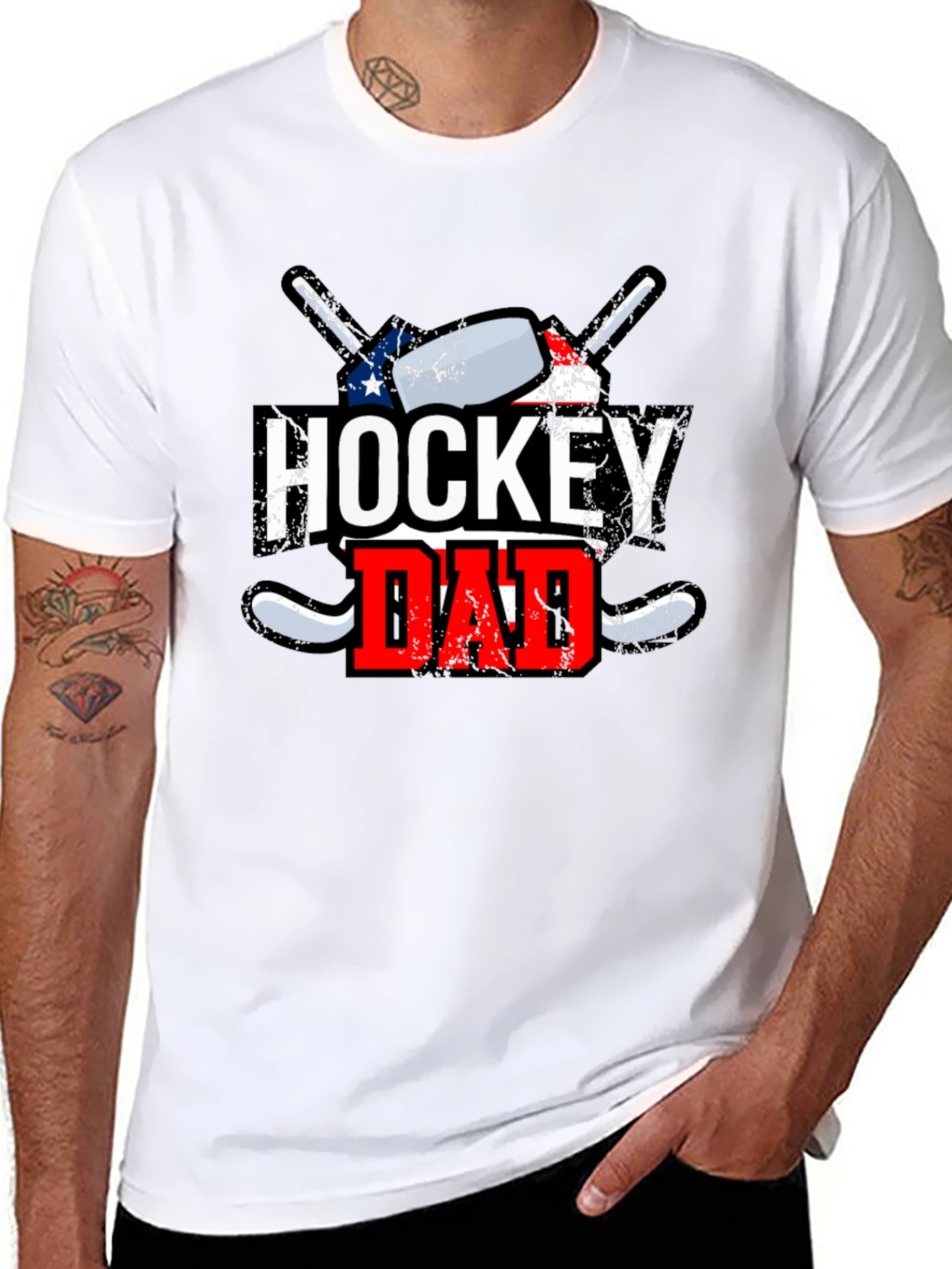 Hockey Dad Graphic Tee - Black