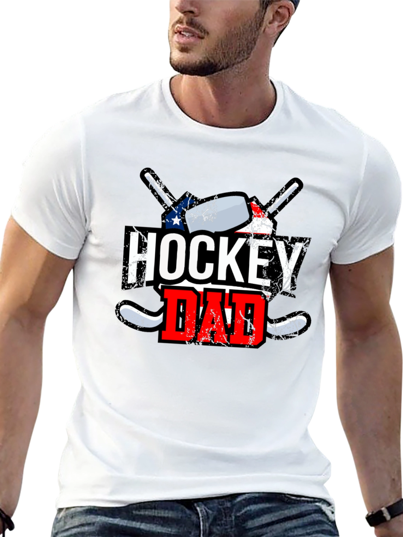 Hockey Dad Graphic Tee - Black