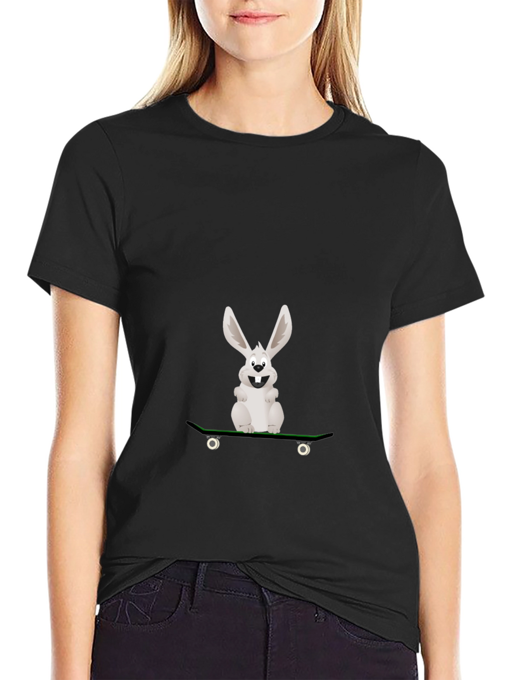 Skateboarding Rabbit Graphic Tee