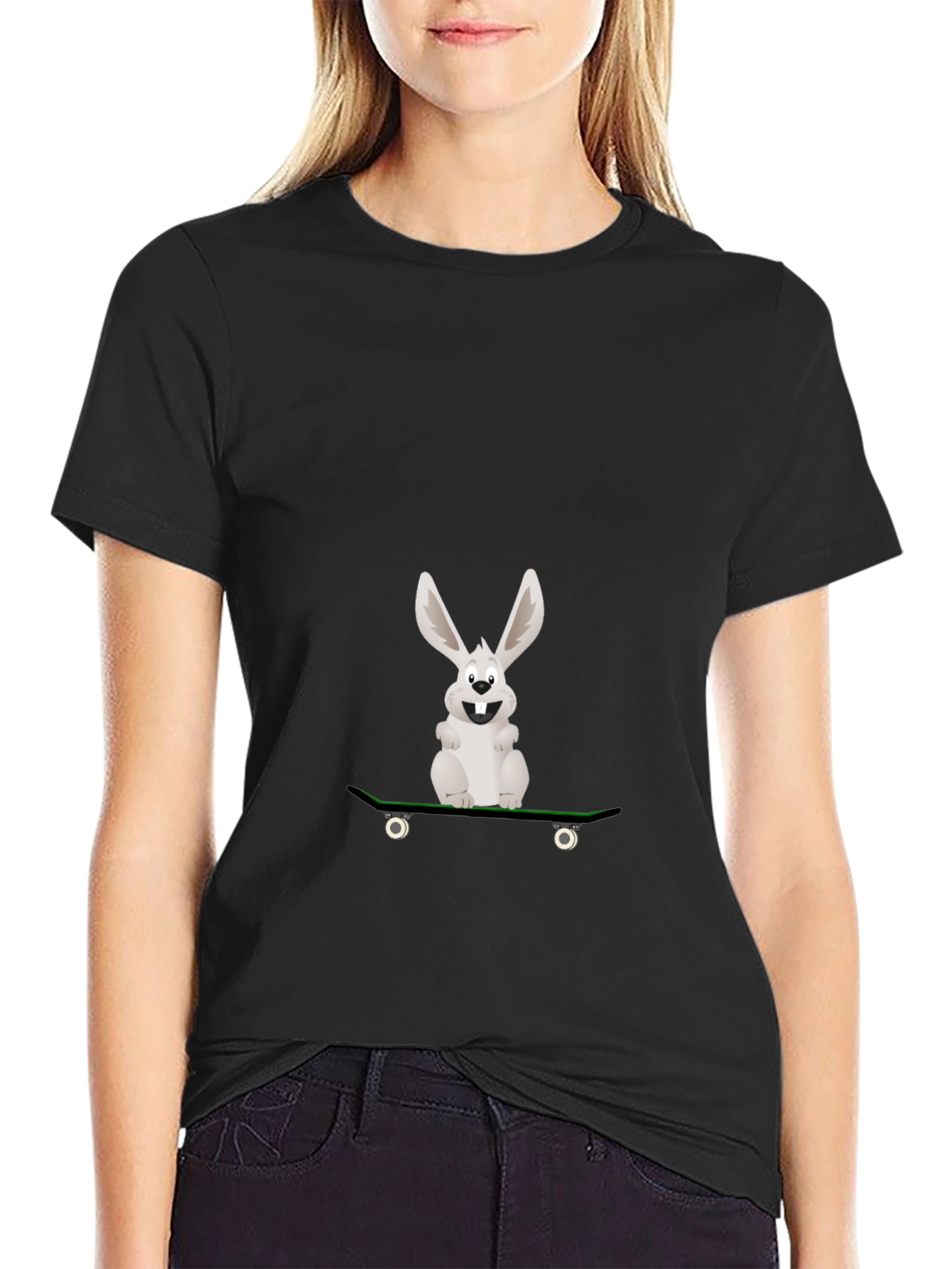 Skateboarding Rabbit Graphic Tee