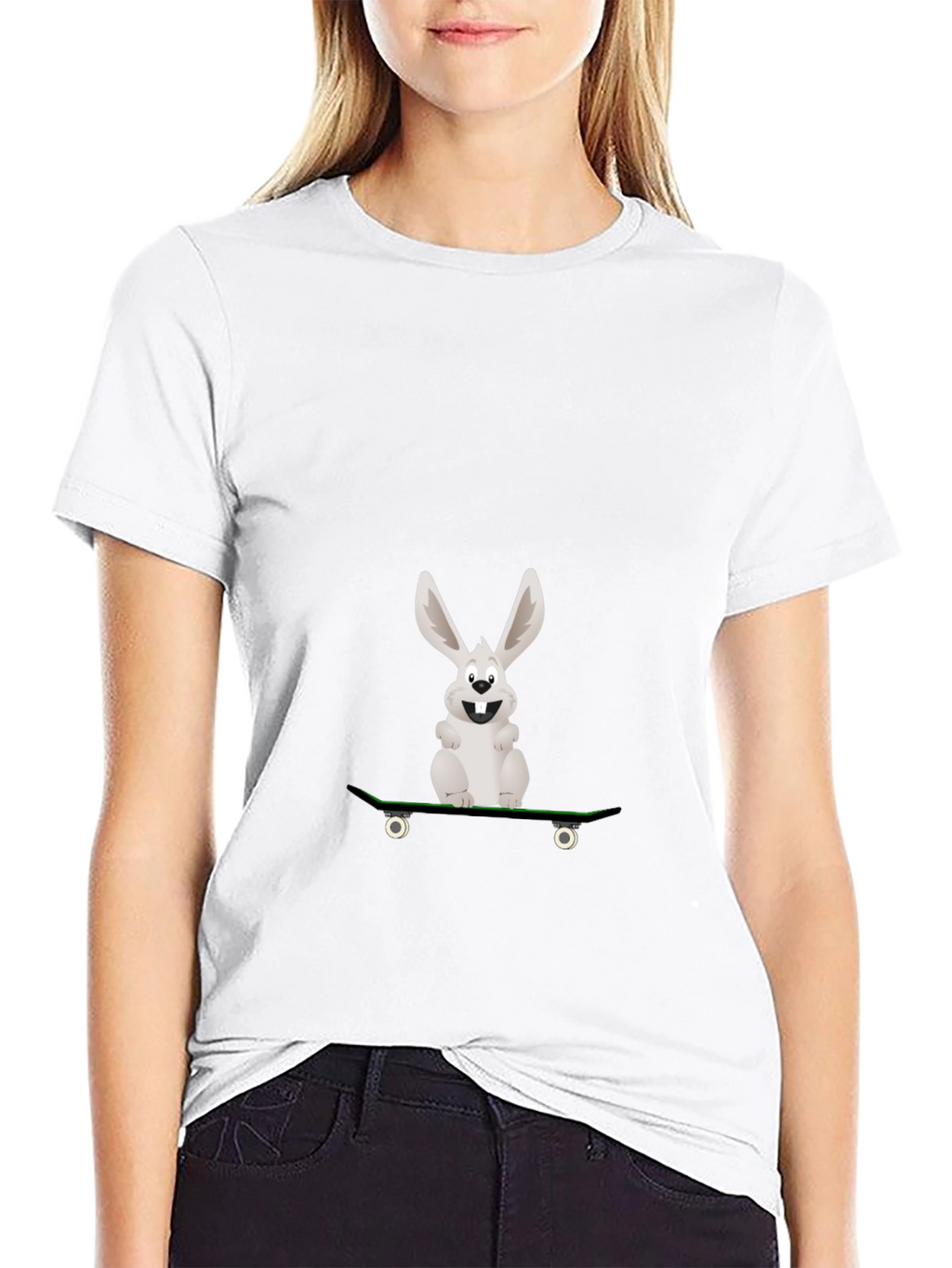 Skateboarding Rabbit Graphic Tee