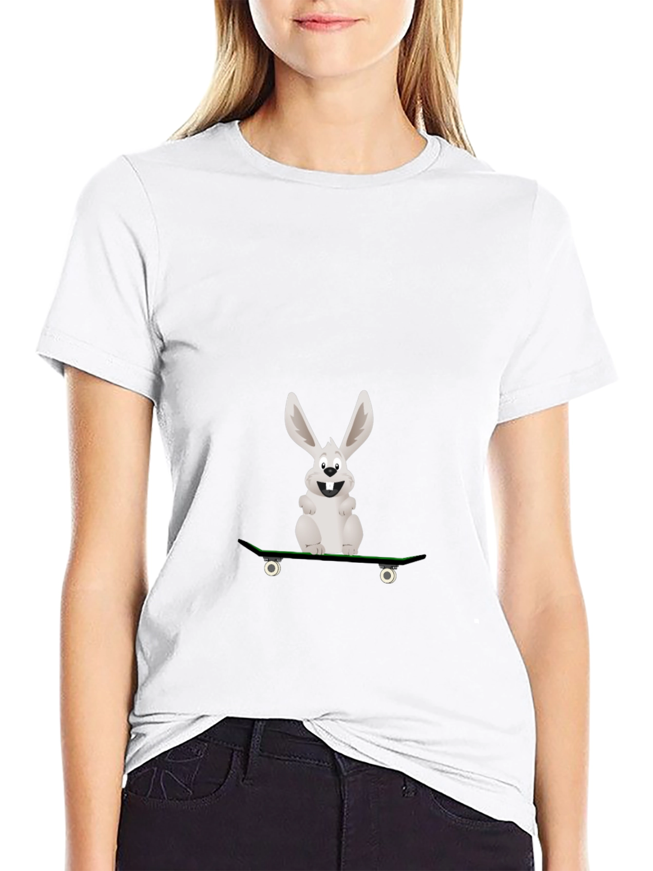 Skateboarding Rabbit Graphic Tee