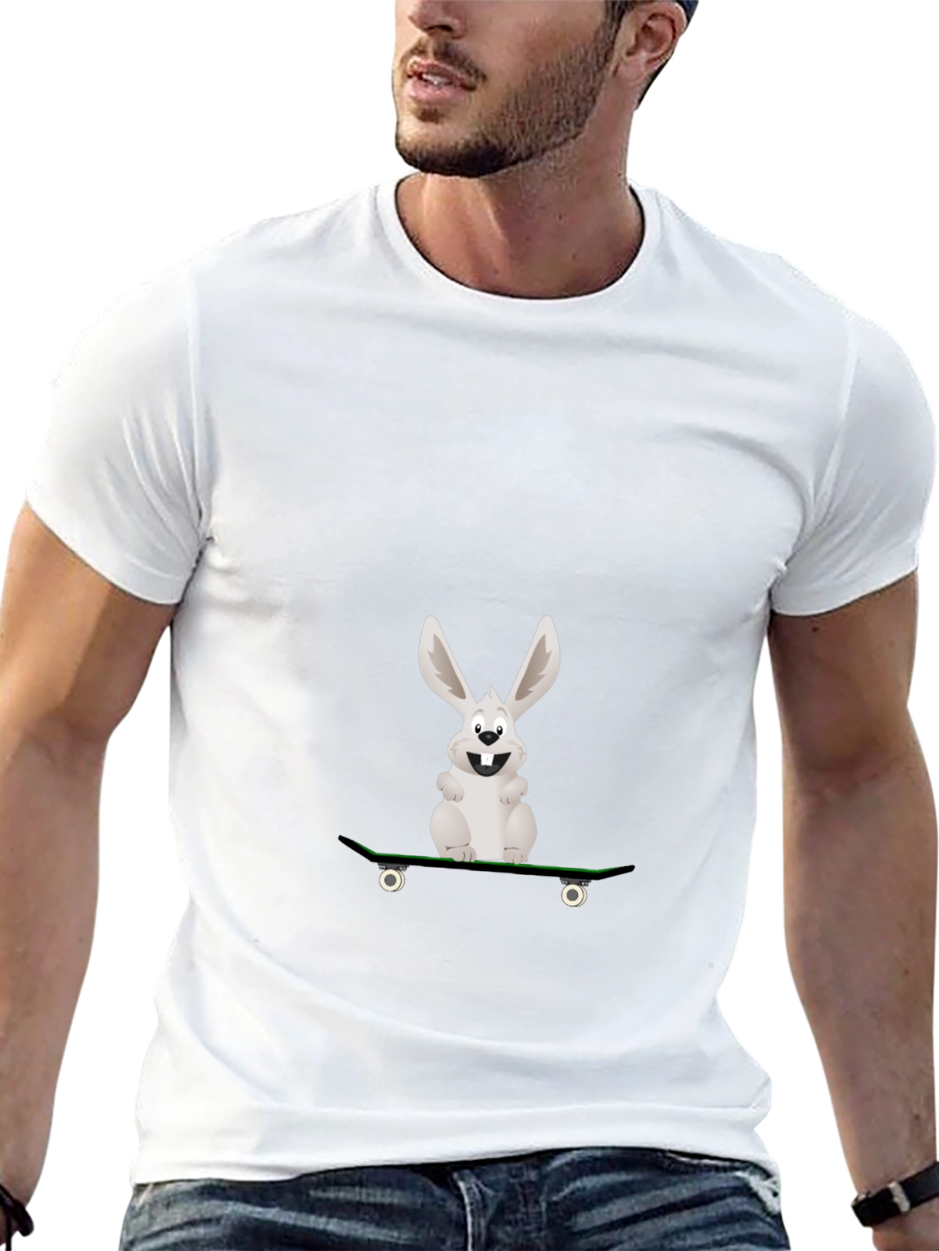 Skateboarding Rabbit Graphic Tee
