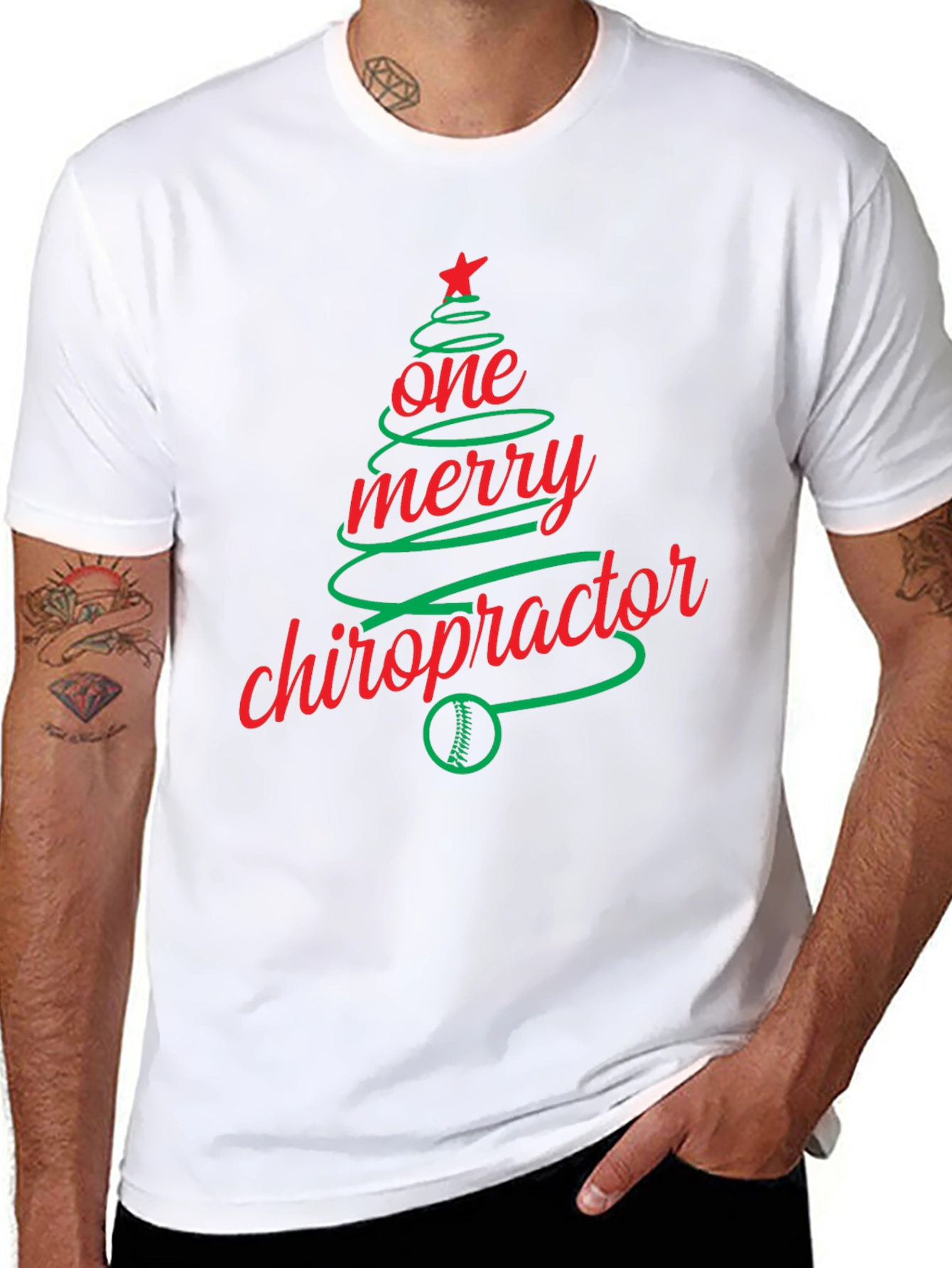 Festive Chiropractor Christmas T-Shirt