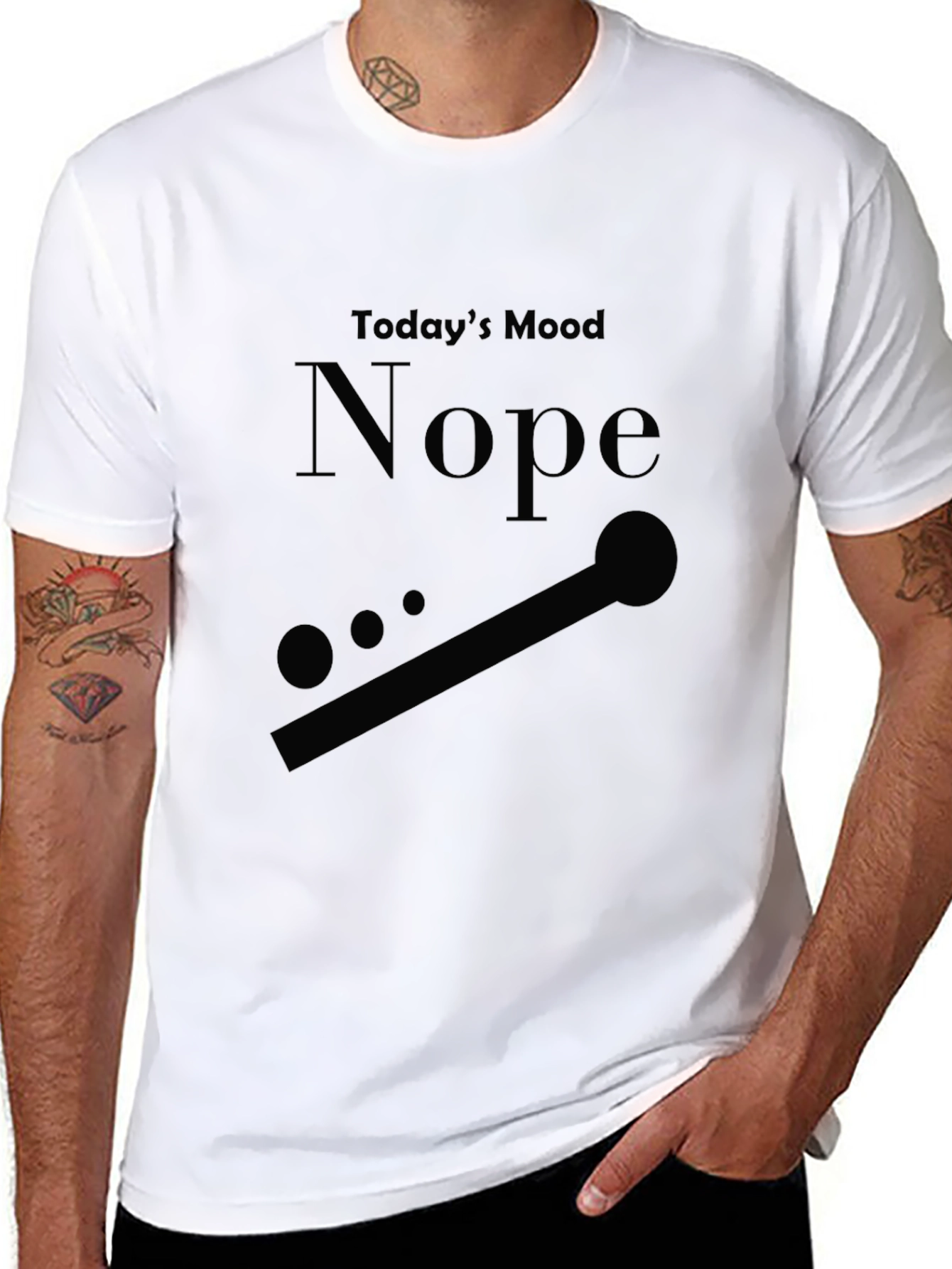 Todays Mood Nope T-Shirt - Relaxed Fit Cotton Blend