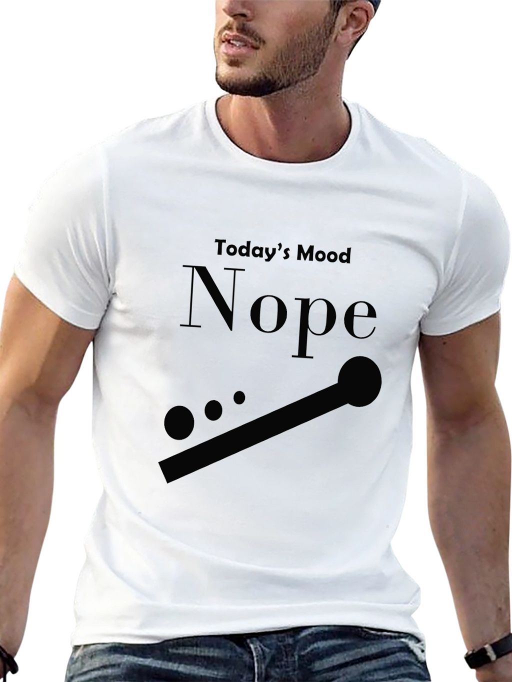 Todays Mood Nope T-Shirt - Relaxed Fit Cotton Blend