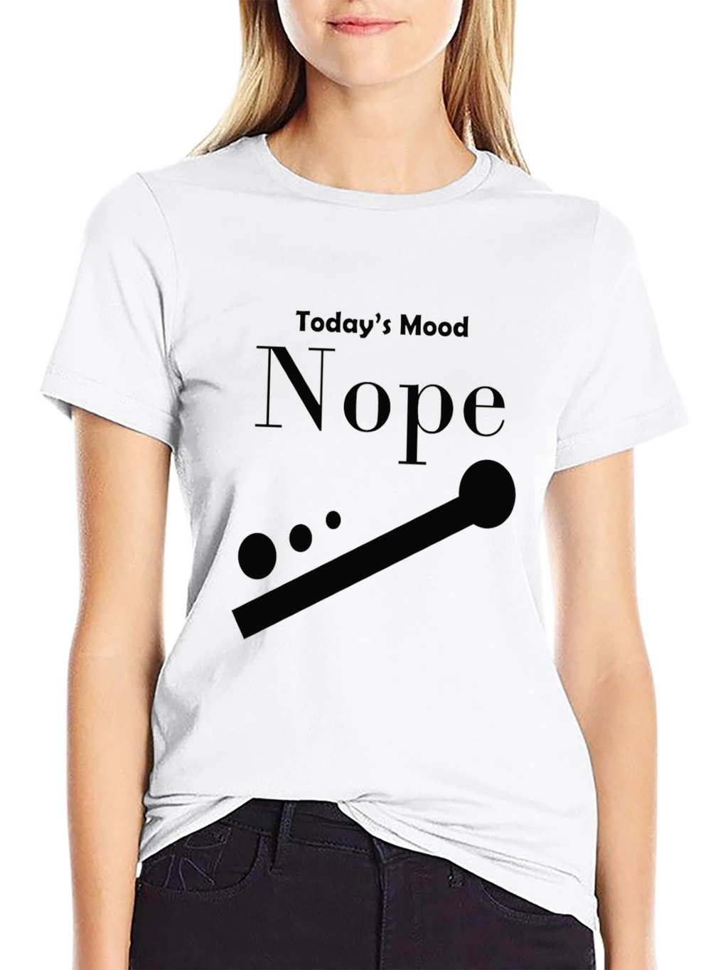 Todays Mood Nope T-Shirt - Relaxed Fit Cotton Blend