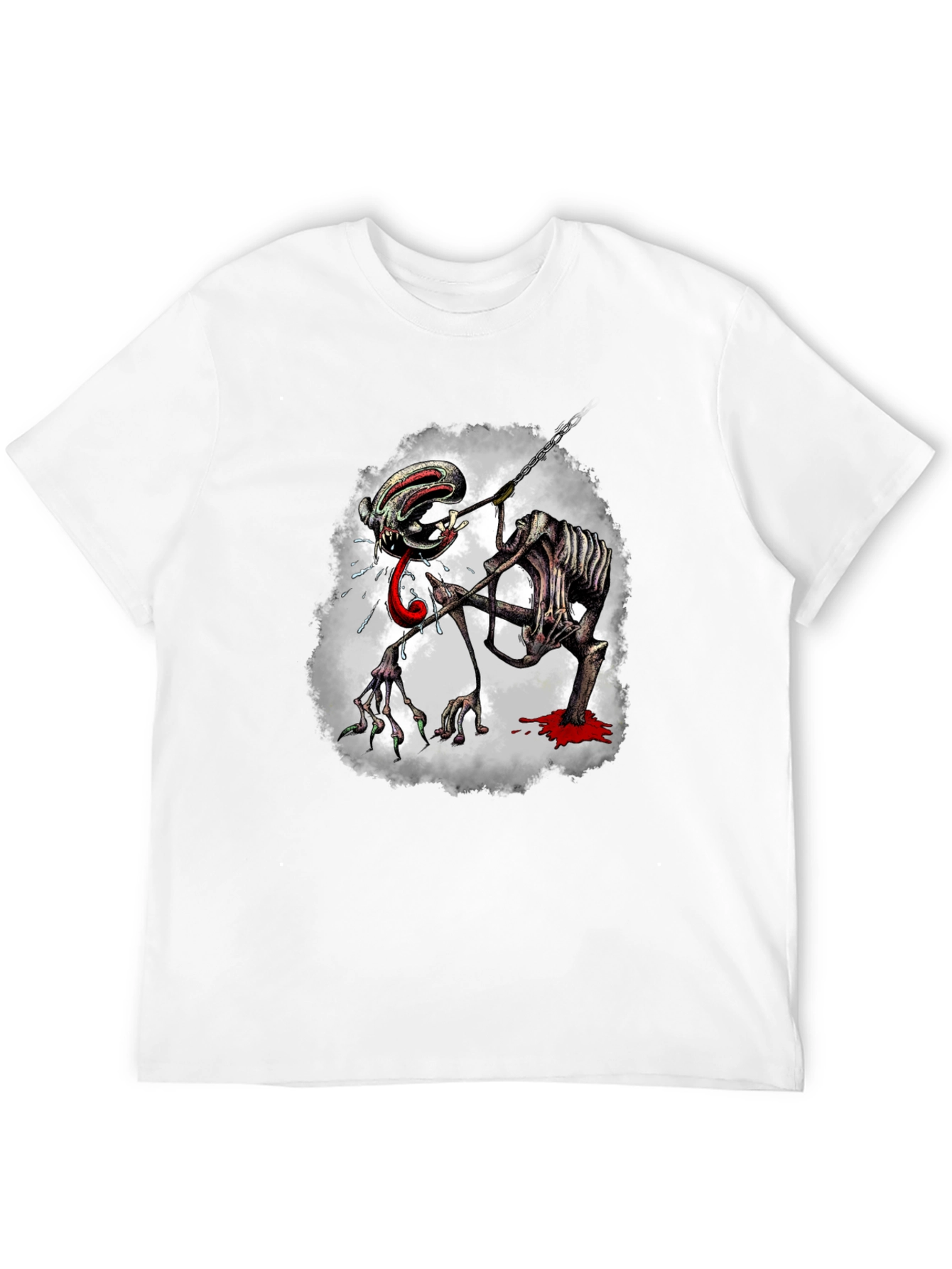 Creepy Monster Graphic Print Tee