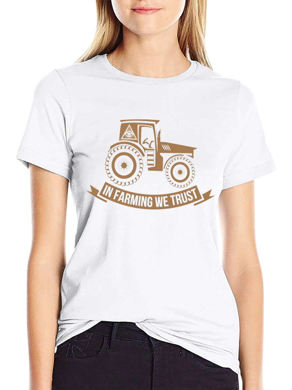 In Farming We Trust Black Graphic Tee