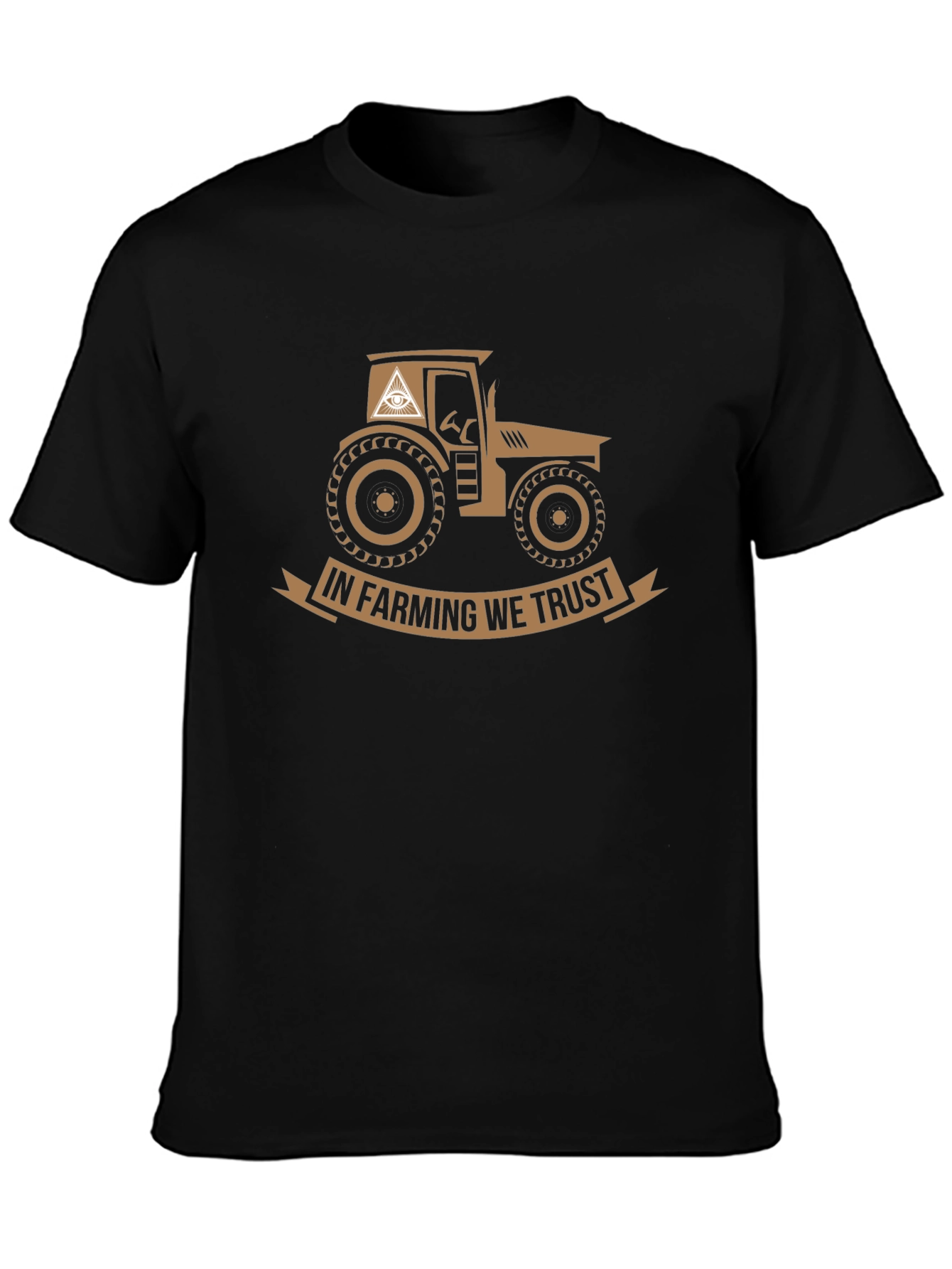 In Farming We Trust Black Graphic Tee