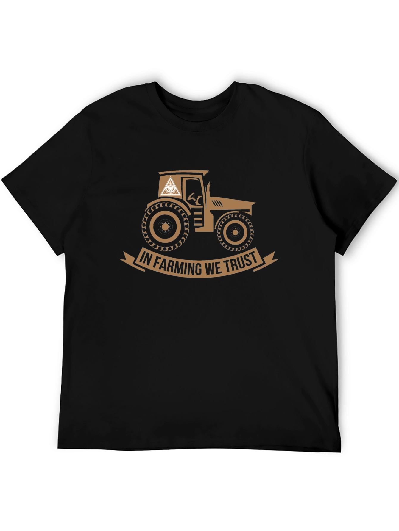 In Farming We Trust Black Graphic Tee