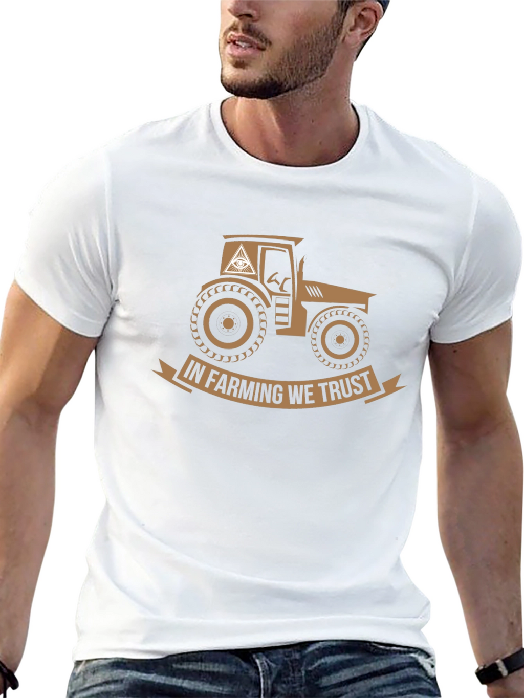 In Farming We Trust Black Graphic Tee