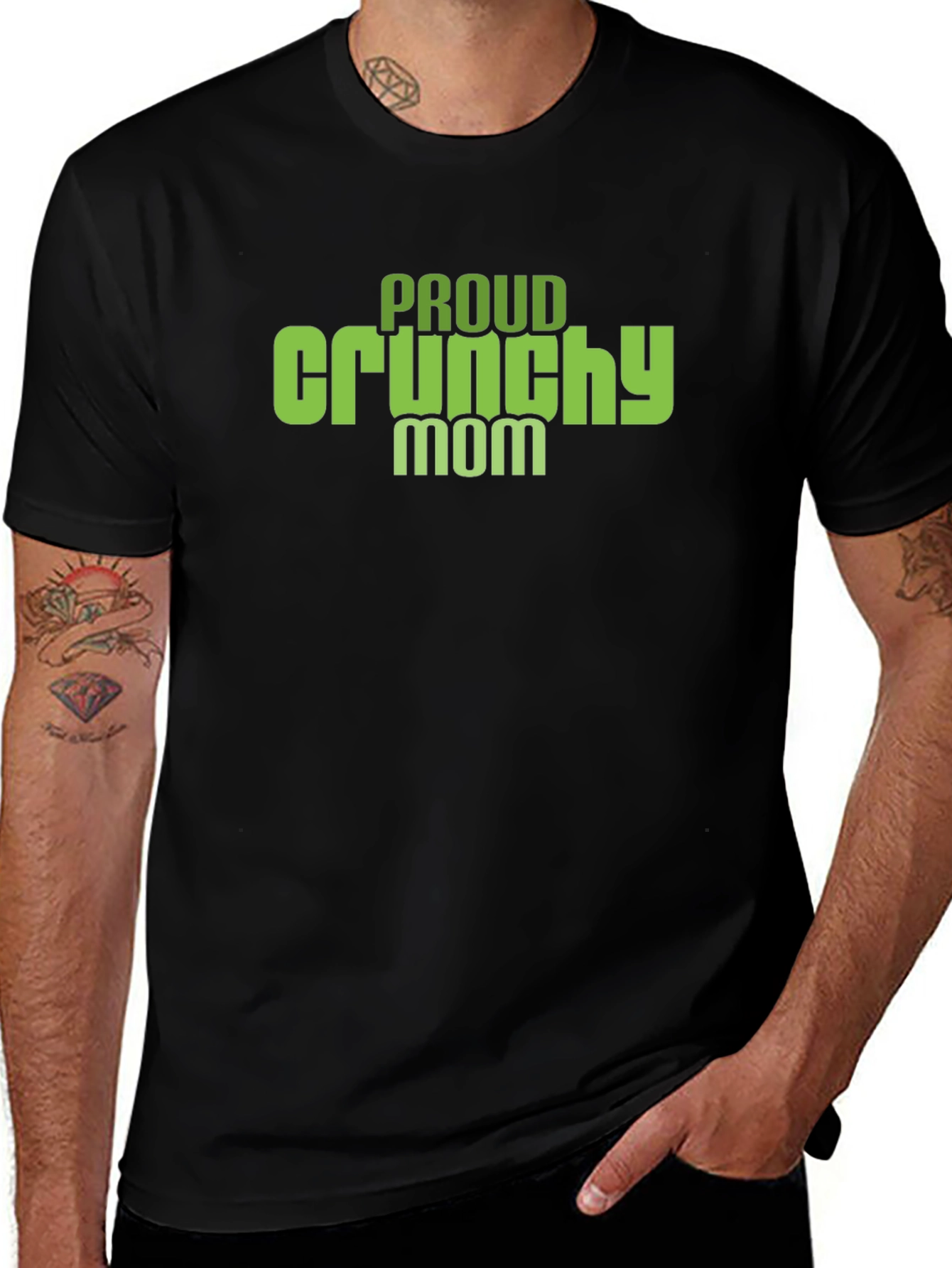 Proud Crunchy Mom Graphic T-Shirt - Soft Cotton Tee