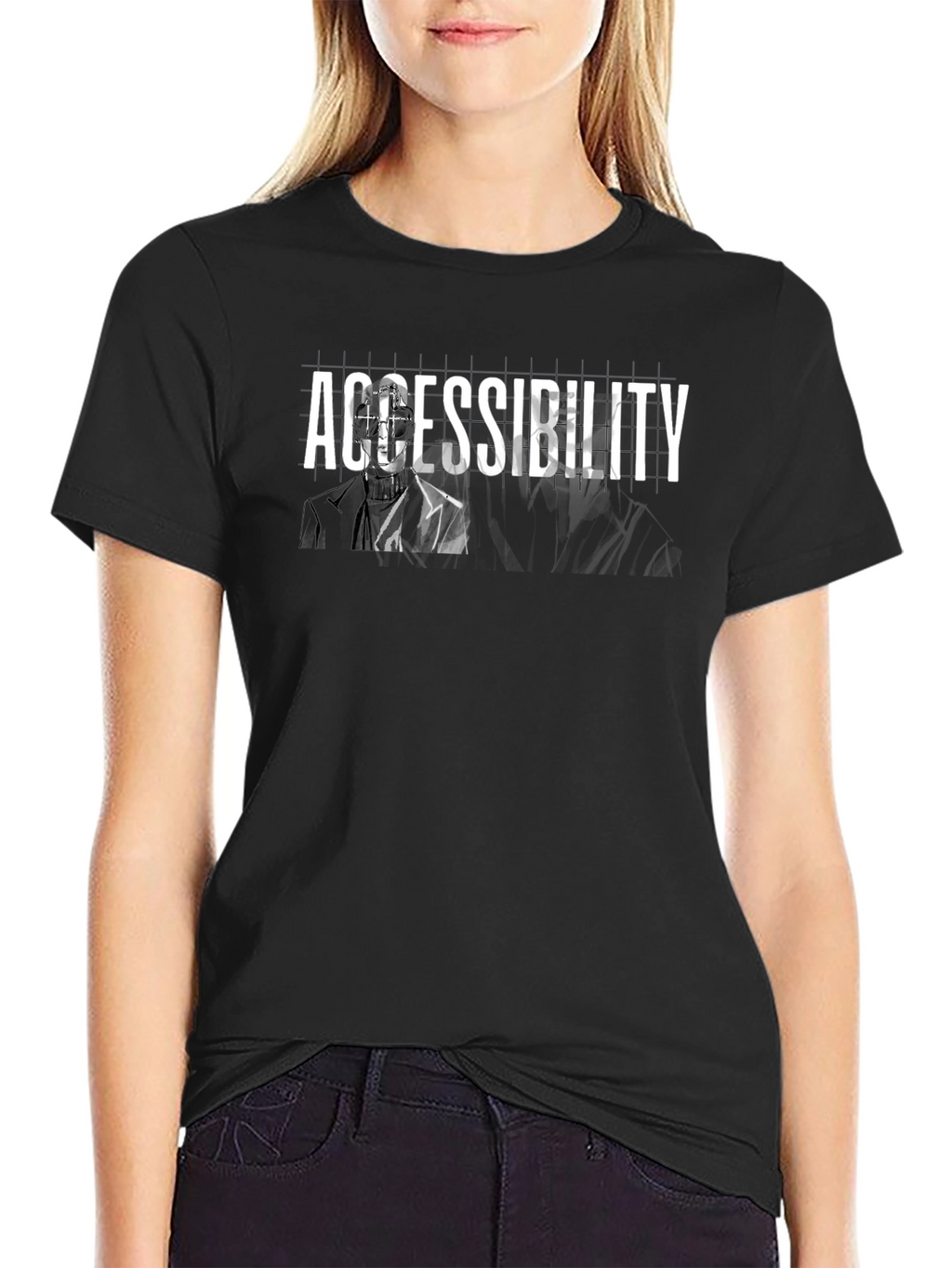 Accessibility Graphic Tee - Black Cotton Blend