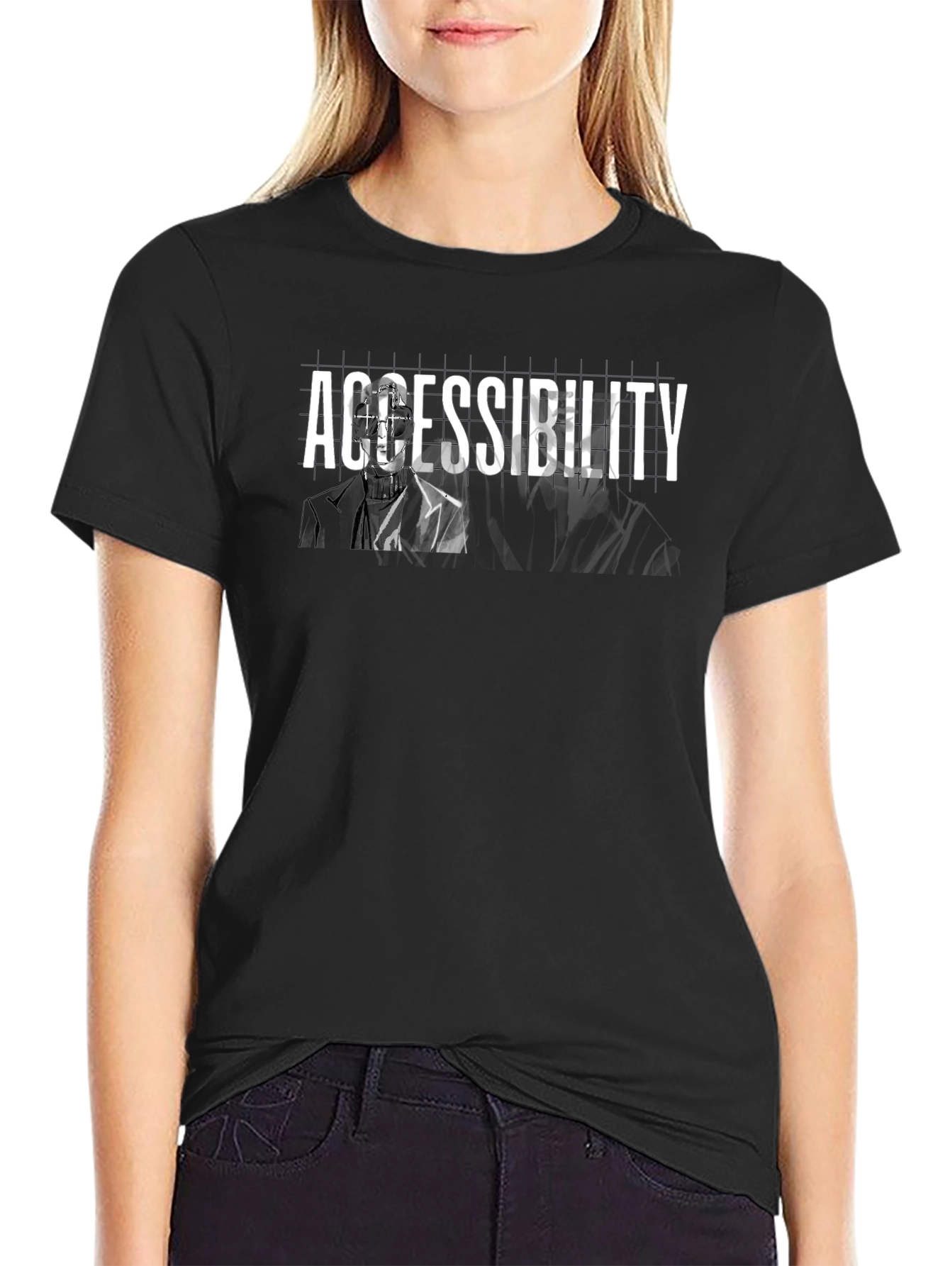 Accessibility Graphic Tee - Black Cotton Blend
